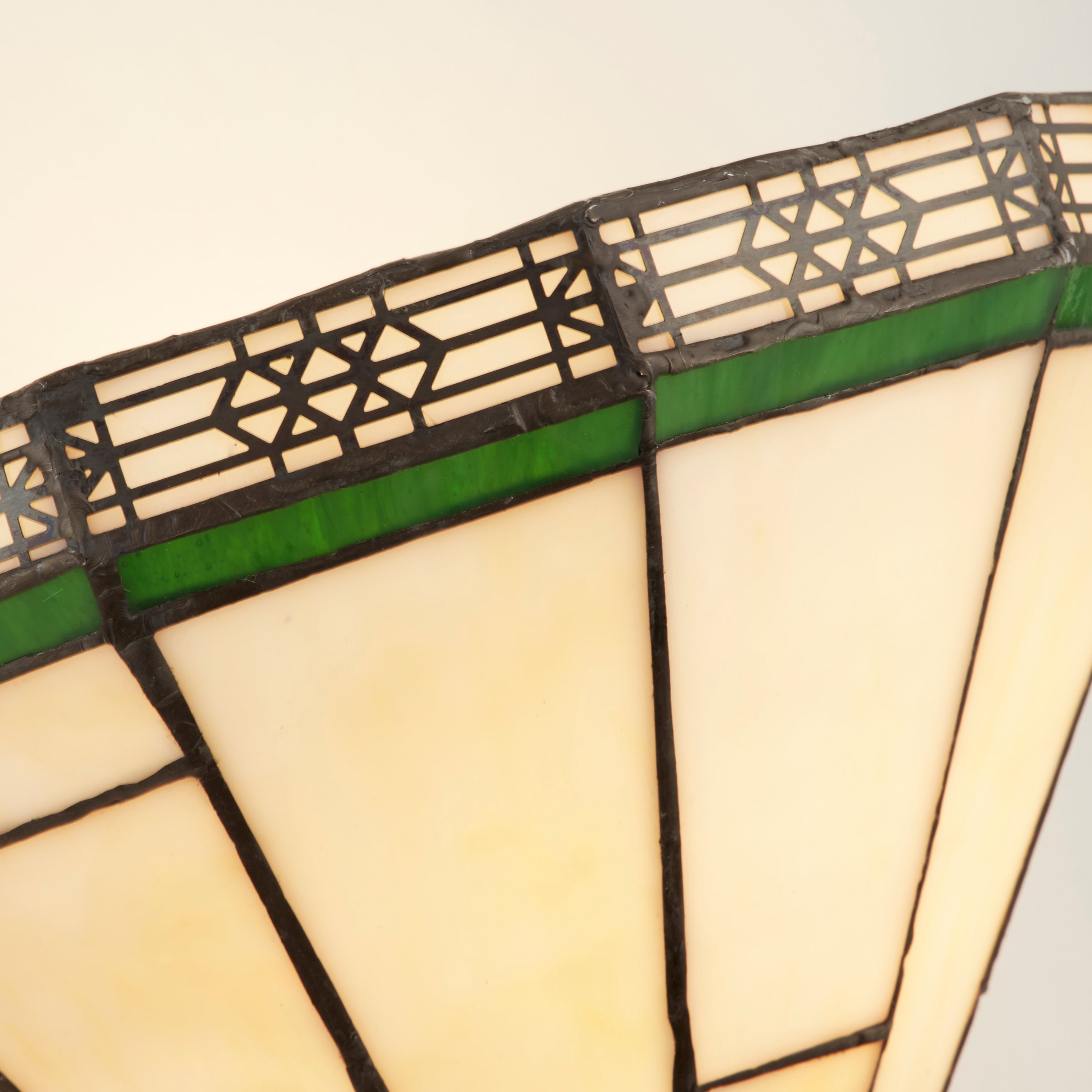 Searchlight Nelson Wall Light - Brass & Stained Glass