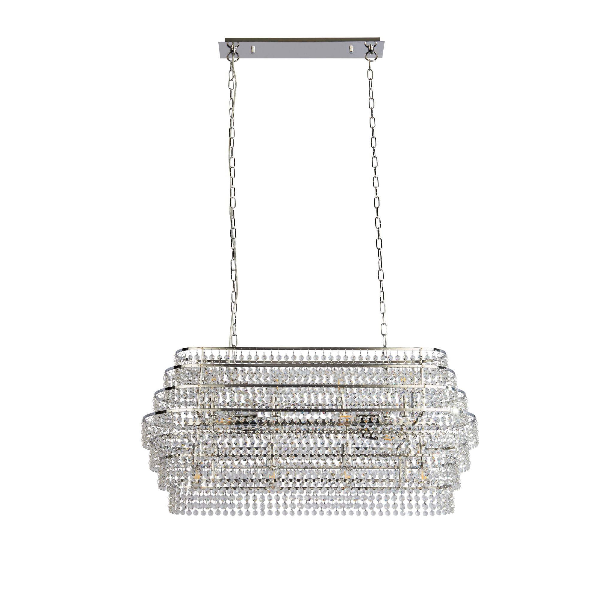Searchlight Radfield 12 Light Ceiling Pendant - Chrome & Crystal
