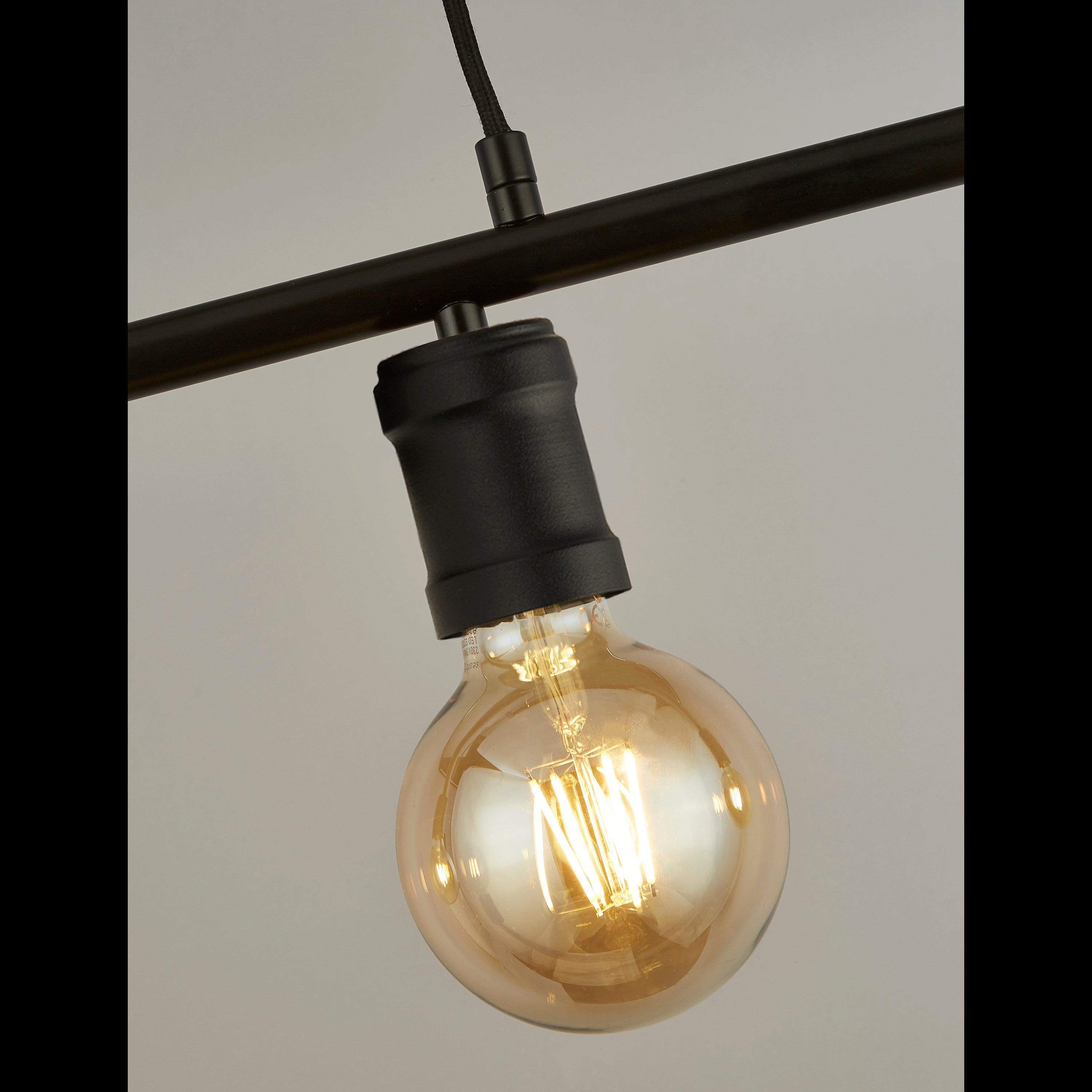Searchlight Dalkeith 4 Light Bar Pendant - Sand Black