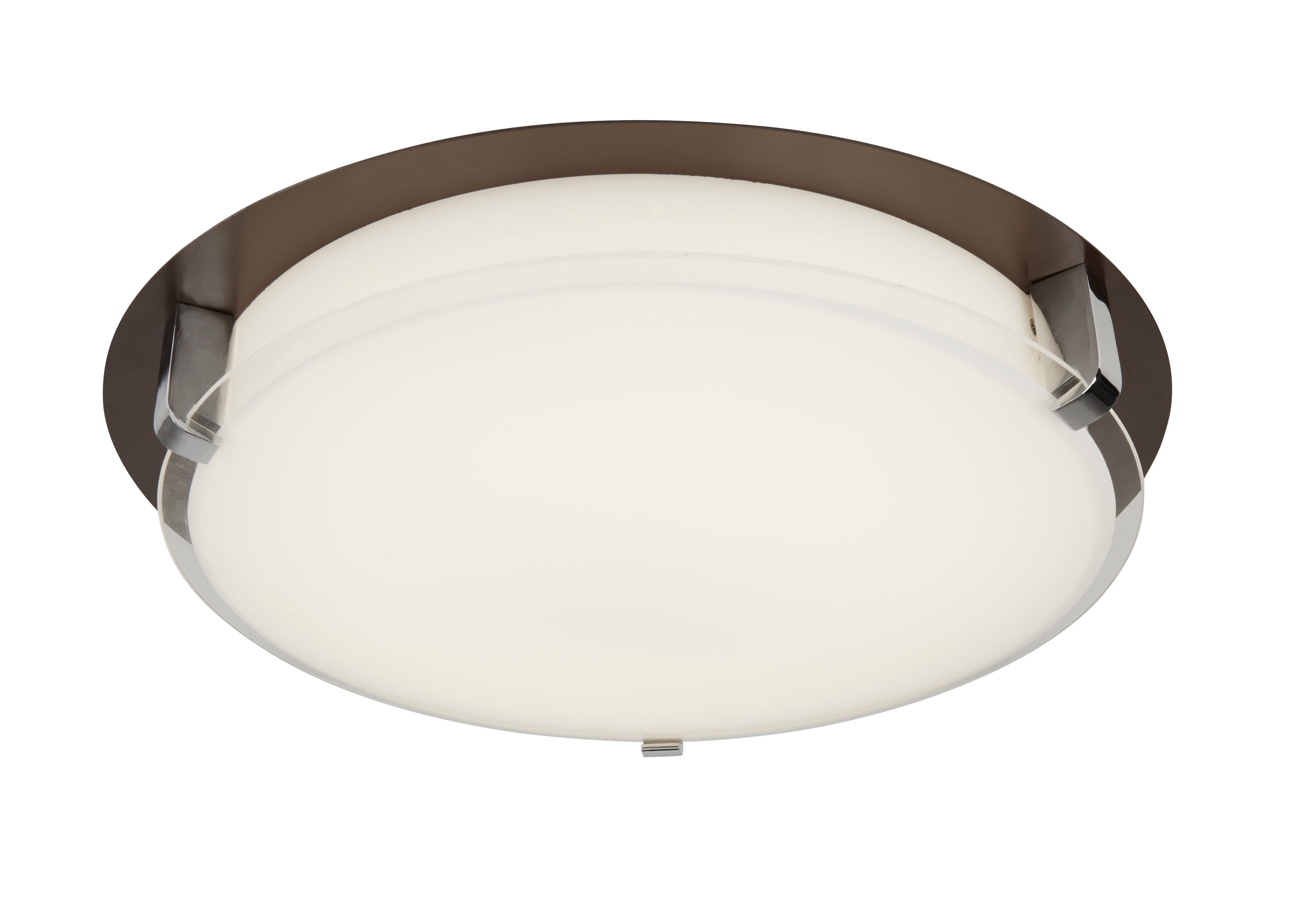 Searchlight Eastlake LED Flush - Brown & Opal Glass