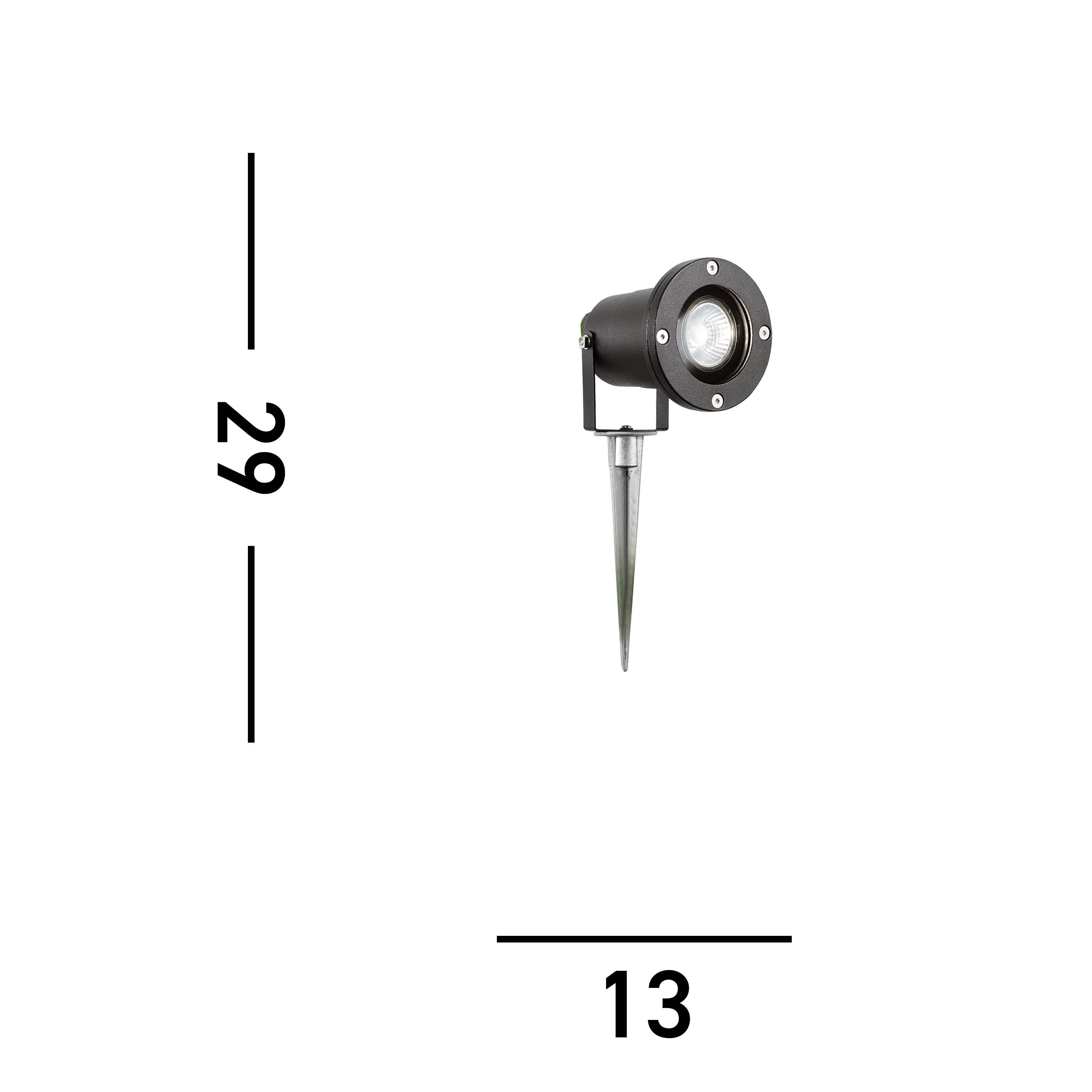 Searchlight Southbank Outdoor Spotlight - Black - IP65