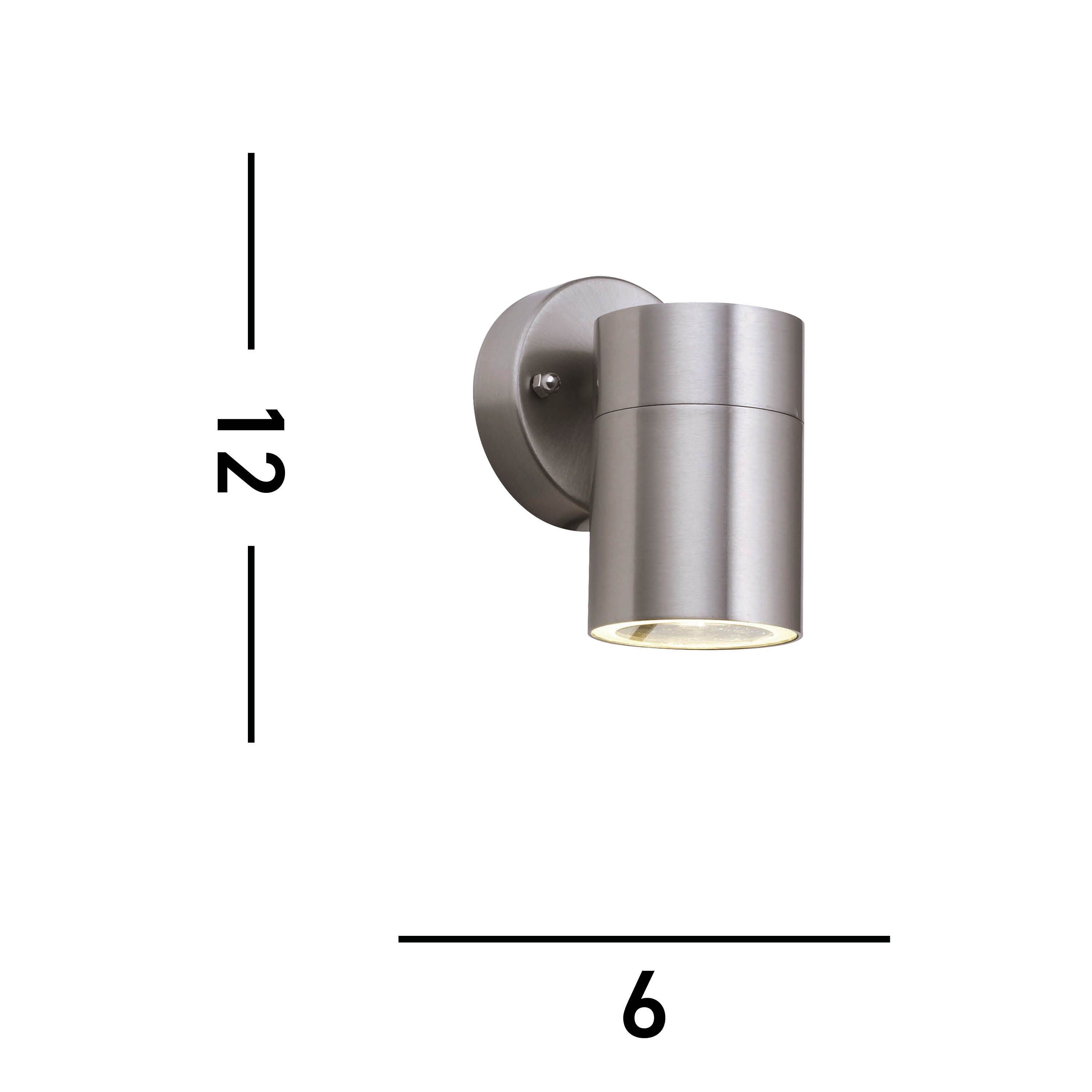 Searchlight Mela Outdoor Wall Light - Stainless Steel - IP44
