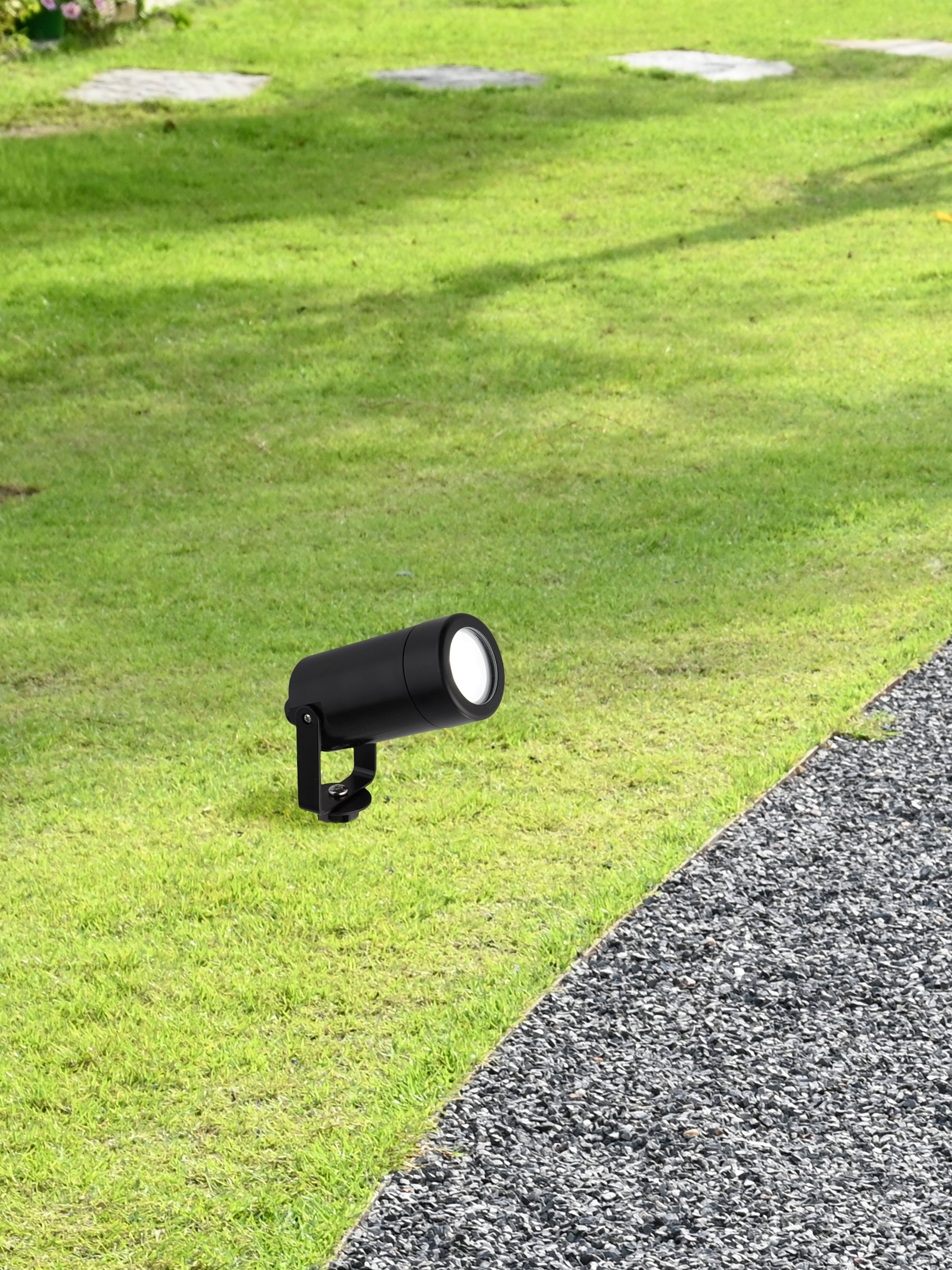 Searchlight Southbank Outdoor Garden Spike - Black Polycarbonate - IP44