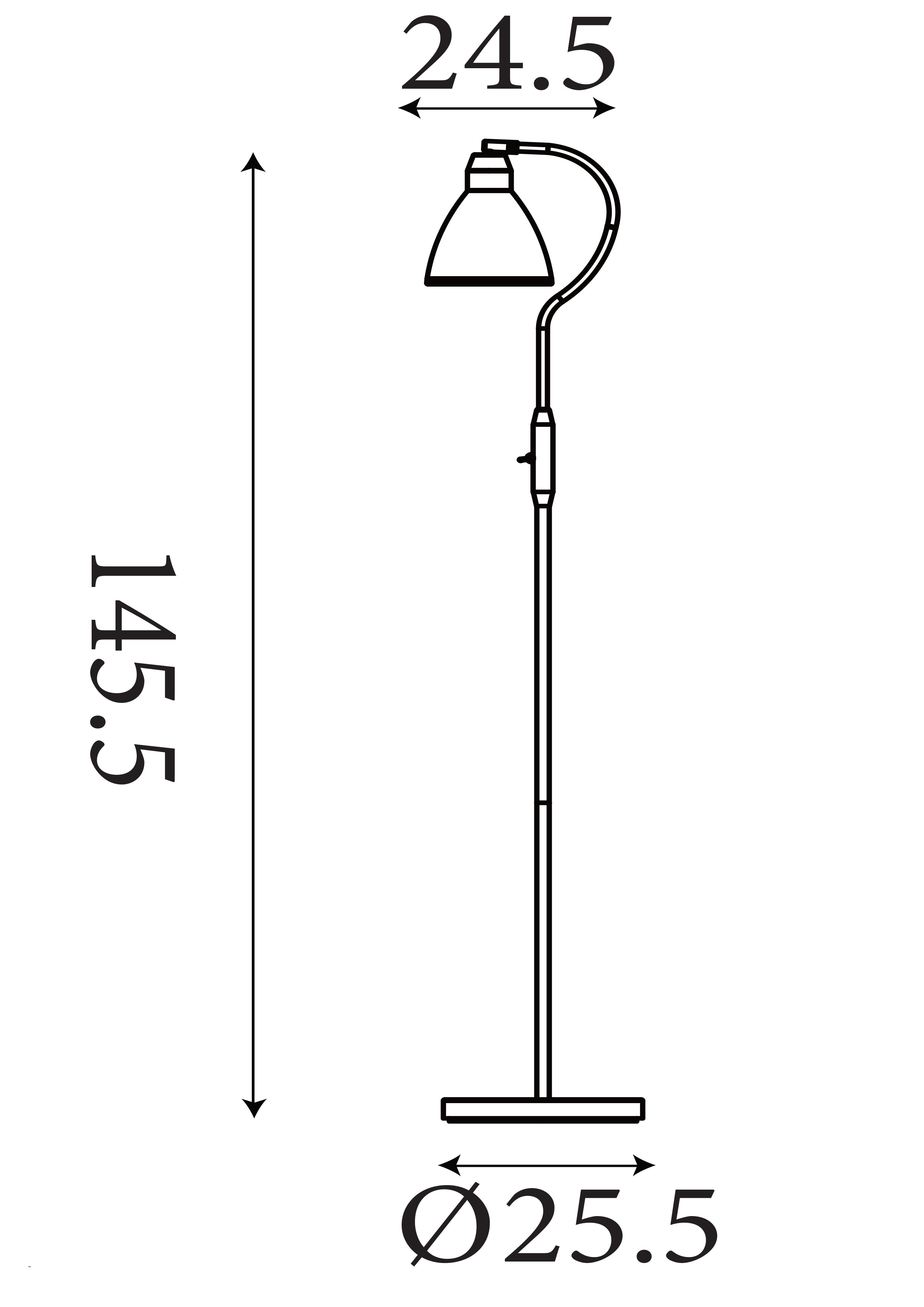 Searchlight Abram Adjustable Floor Lamp - Antique Brass