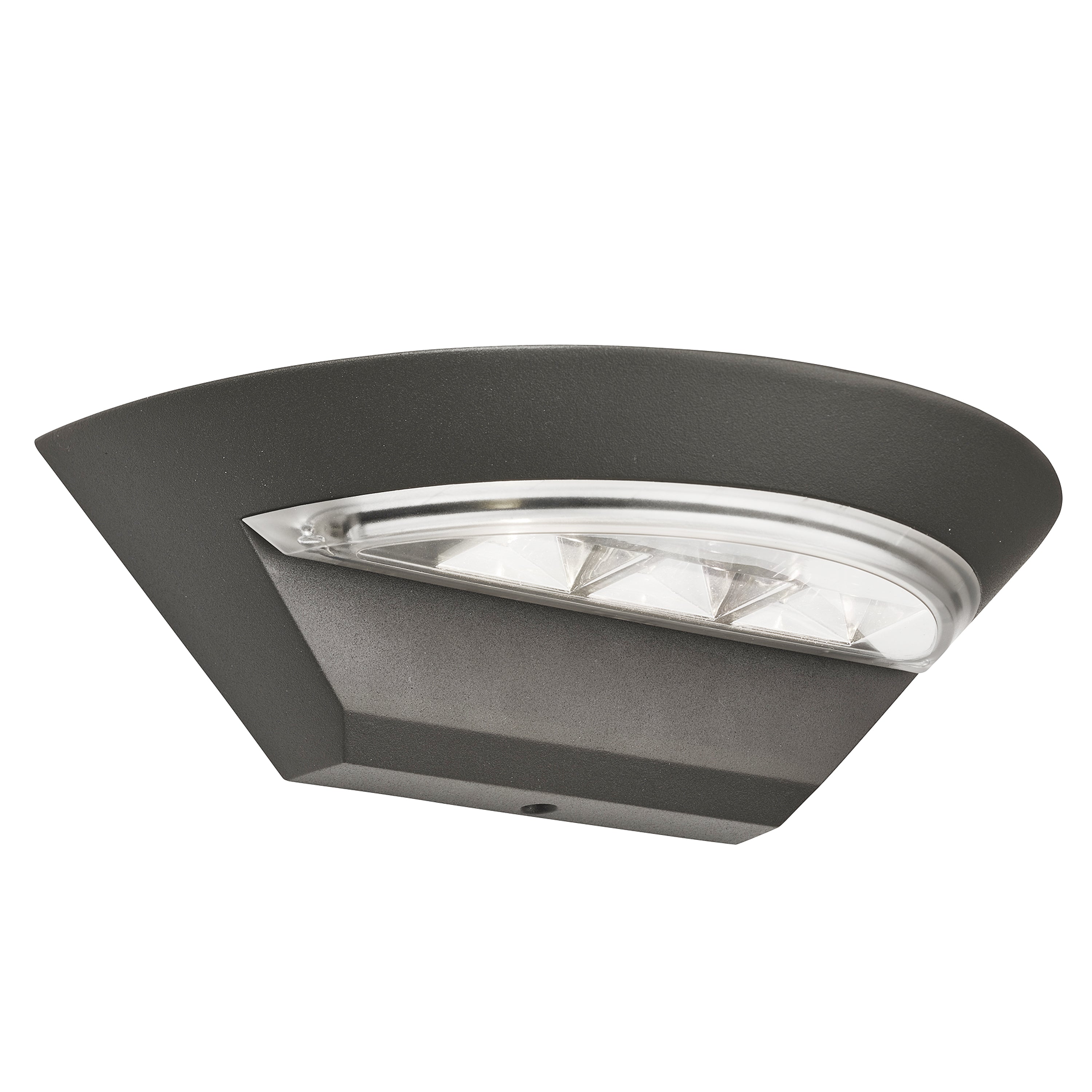 Searchlight Langrove LED Outdoor Semi-Circle Wall Light - Dark Grey - IP44