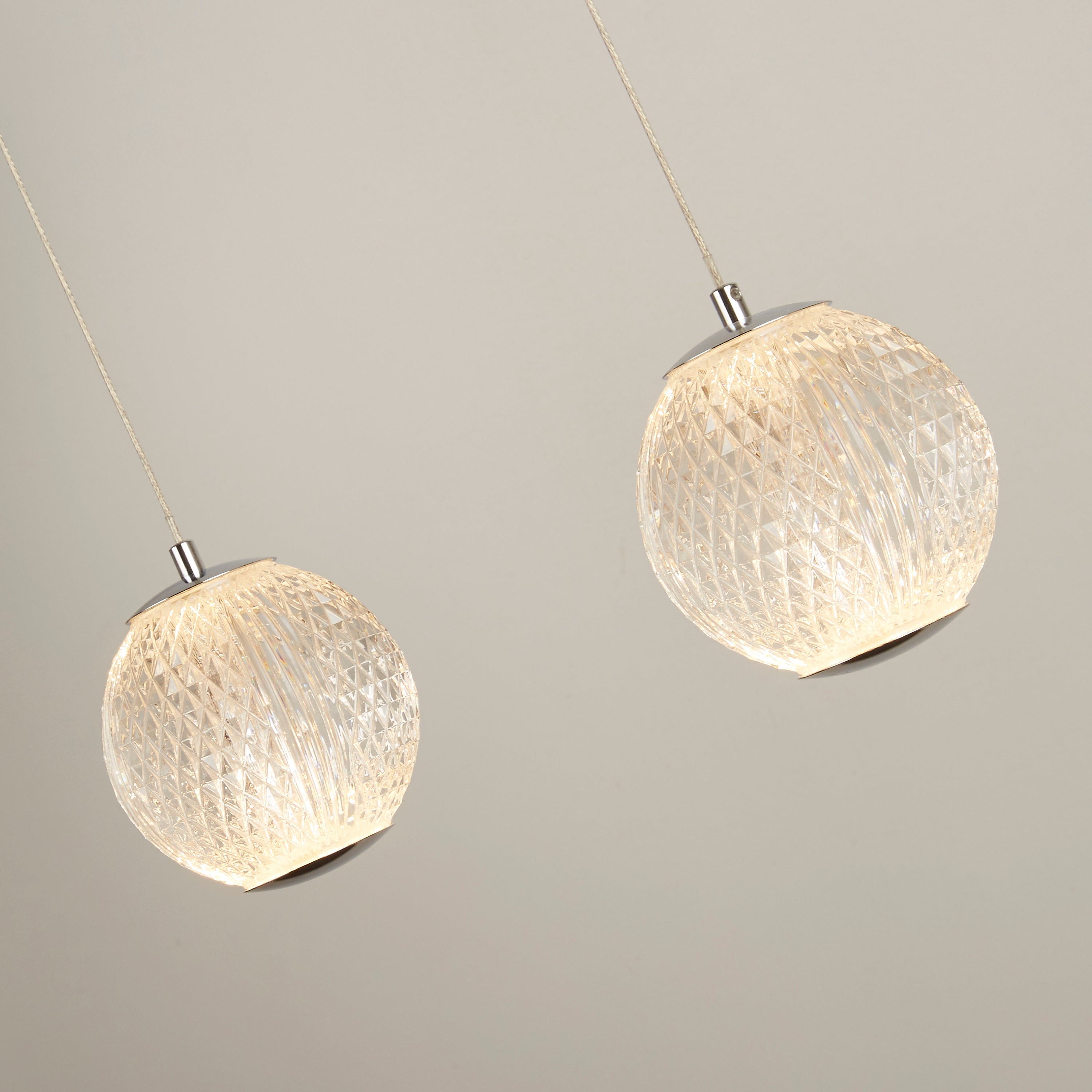 Searchlight Agnes 5 Light Bar Pendant - Chrome & Clear Acrylic