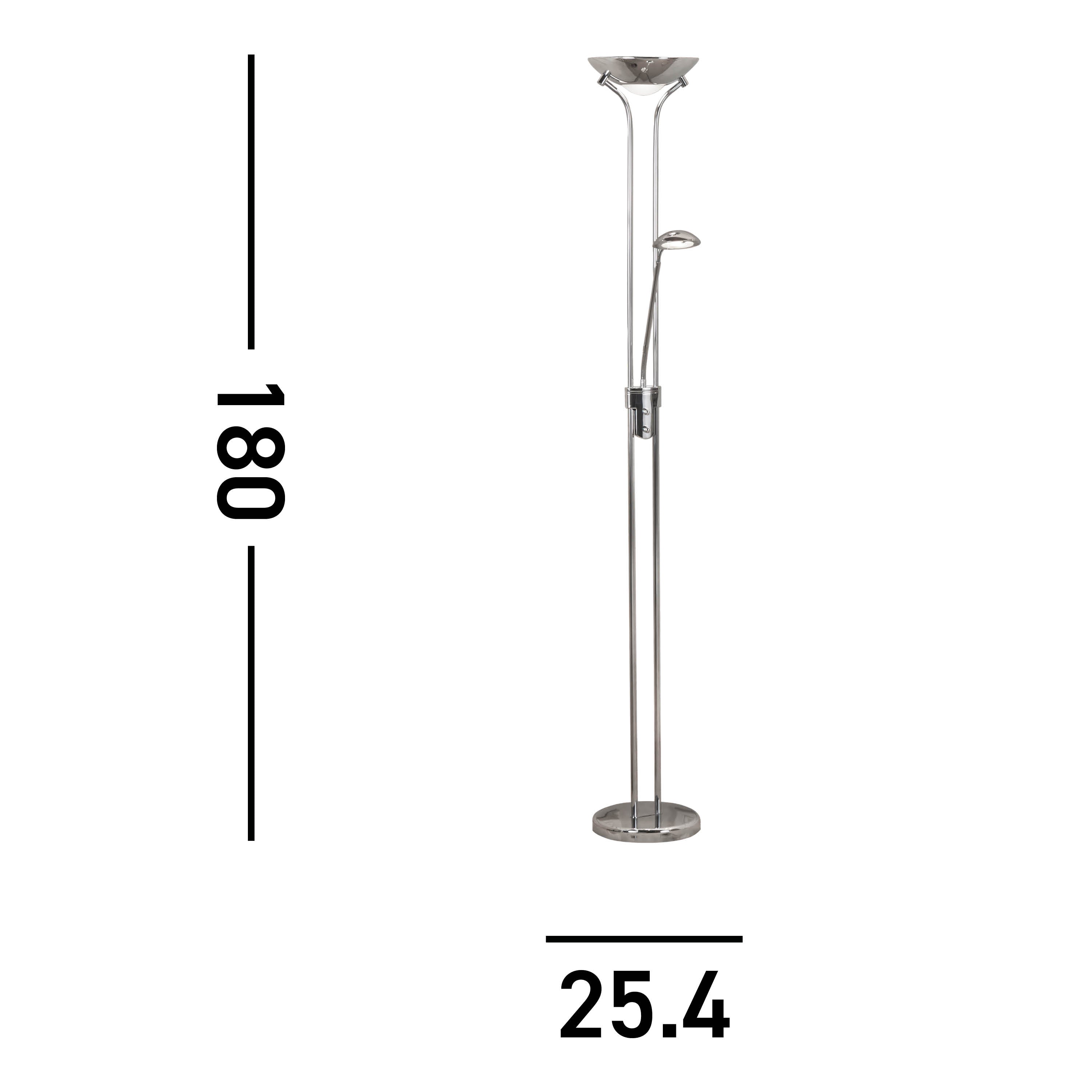 Searchlight LED Mother & Child Floor Lamp - Chrome
