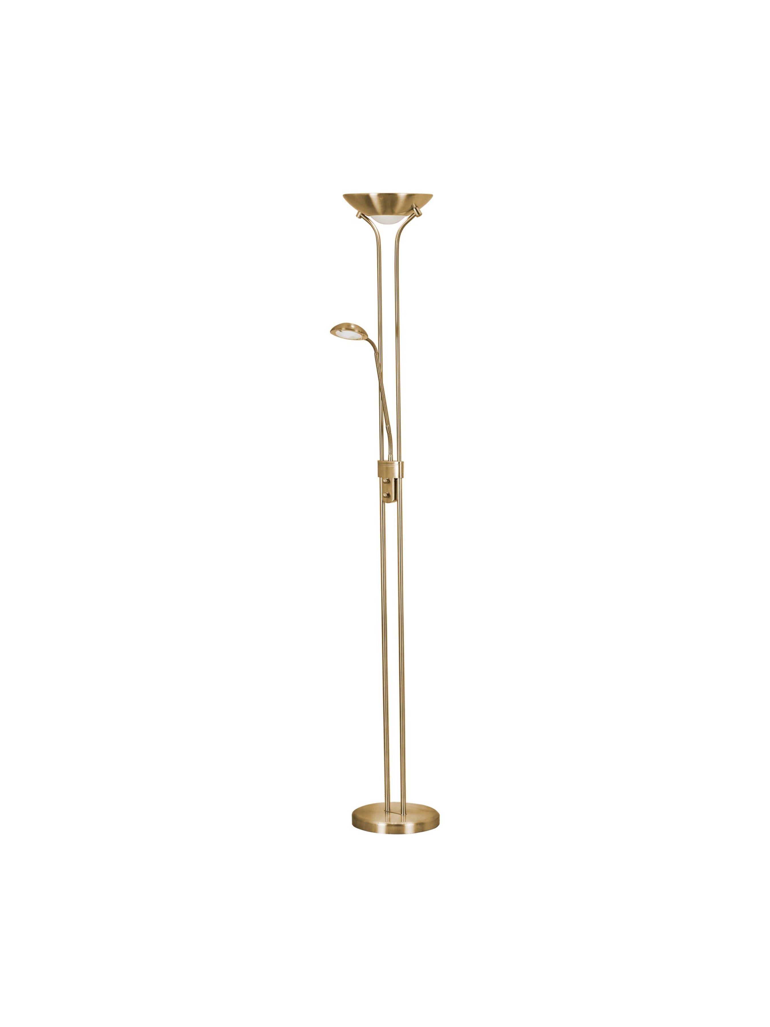 Searchlight Merlin Mother & Child LED Dimmable Floor Lamp - Satin Brass