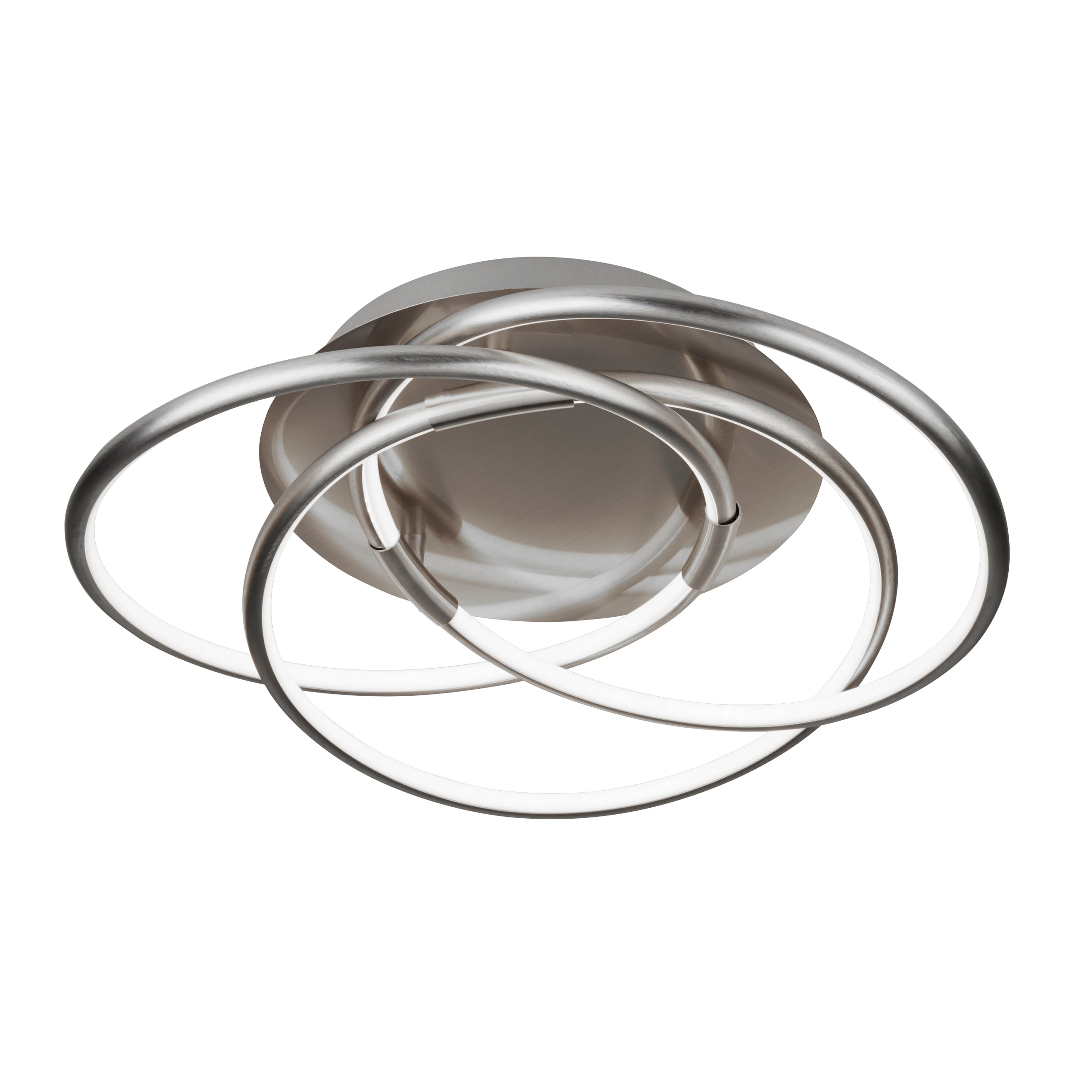 Searchlight Maddox LED Flush Light, Satin Silver