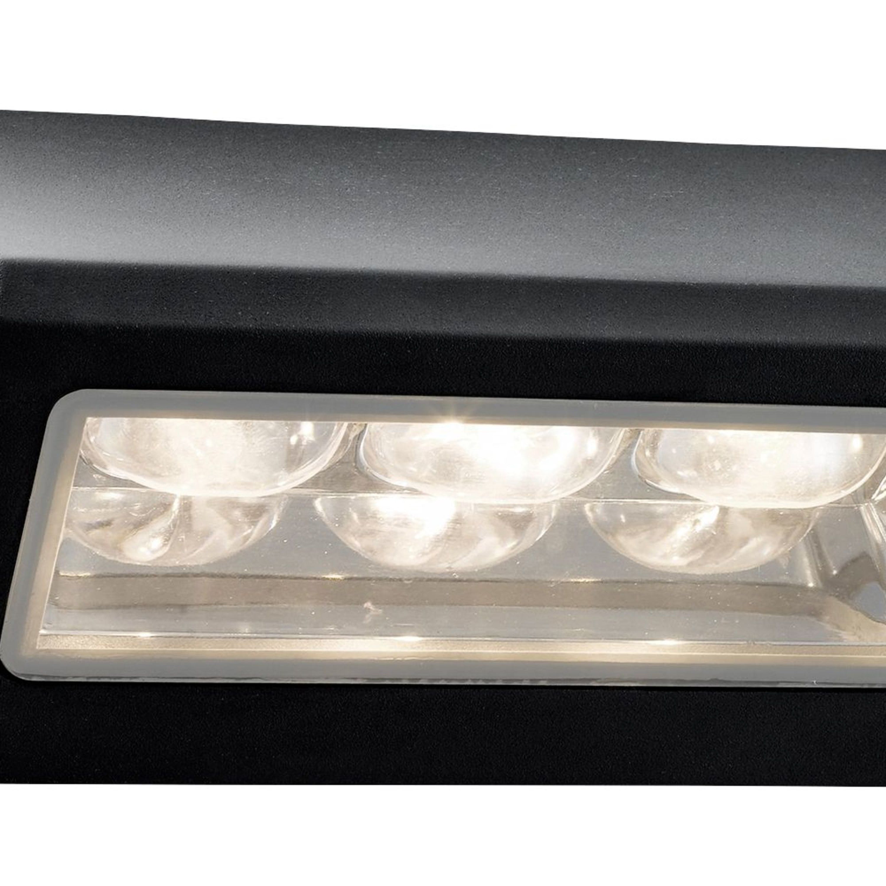Searchlight Patmos LED Outdoor Wall Light - Black with Glass Diffuser - IP44
