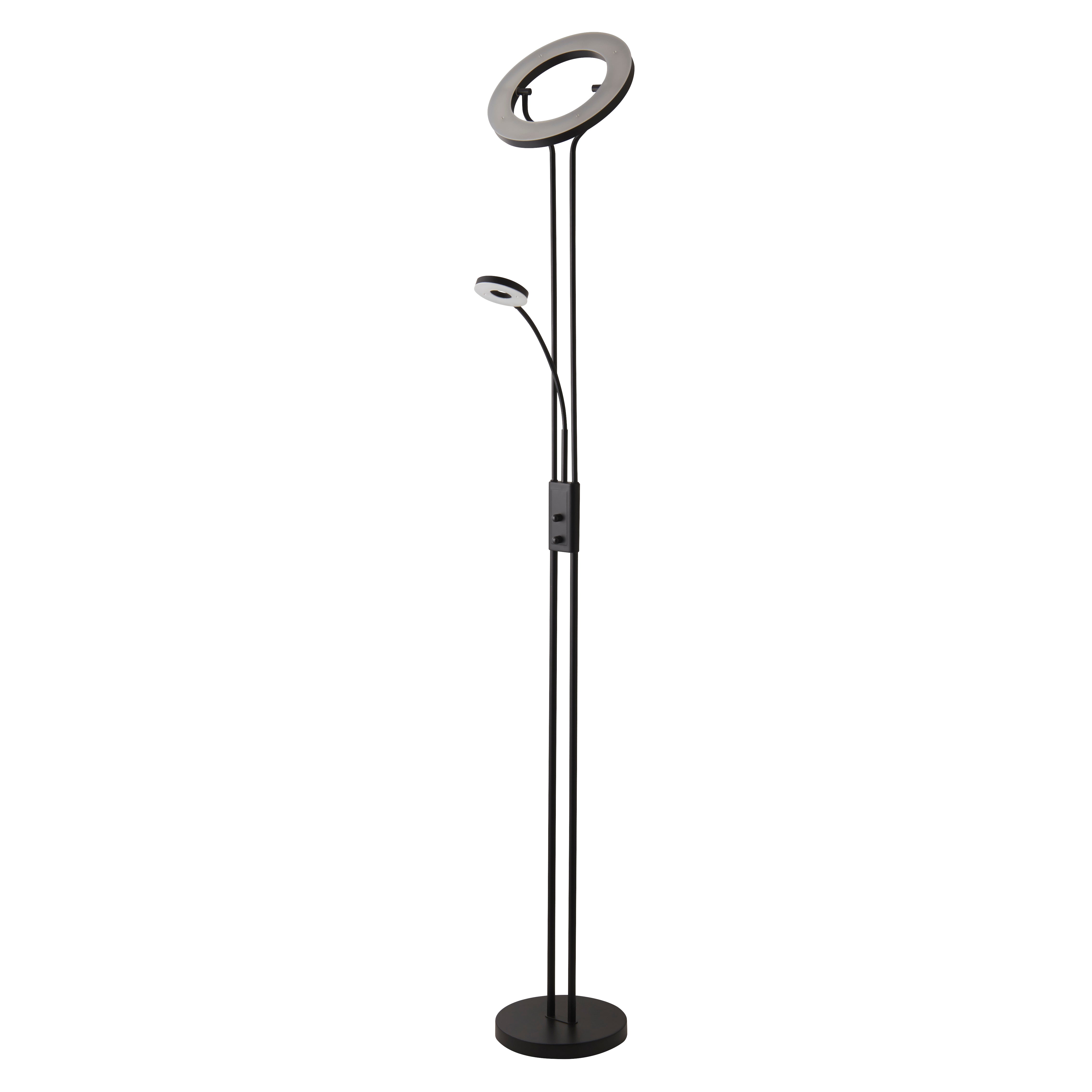 Searchlight Merlin Mother & Child Floor Lamp - Matt Black
