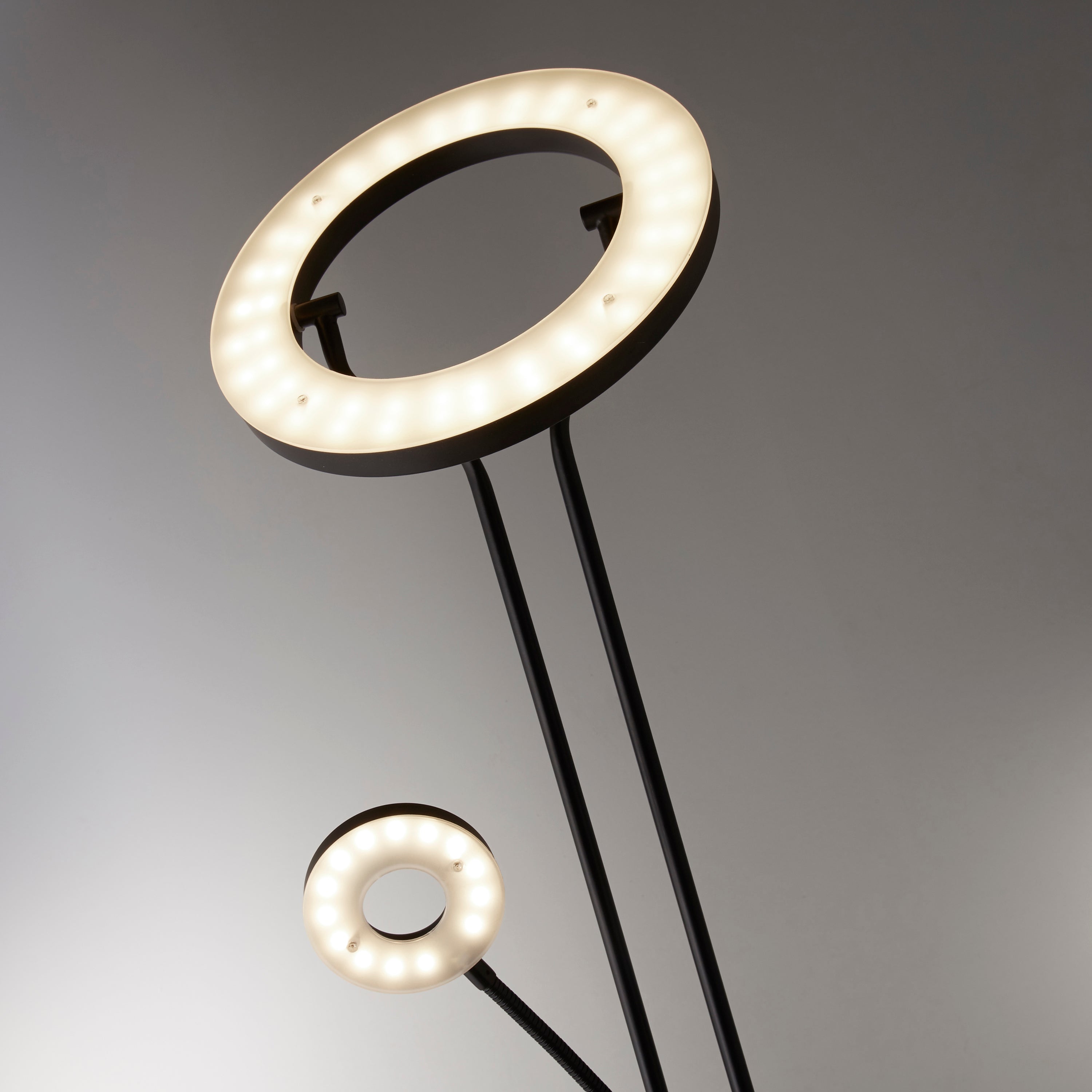 Searchlight Merlin Mother & Child Floor Lamp - Matt Black