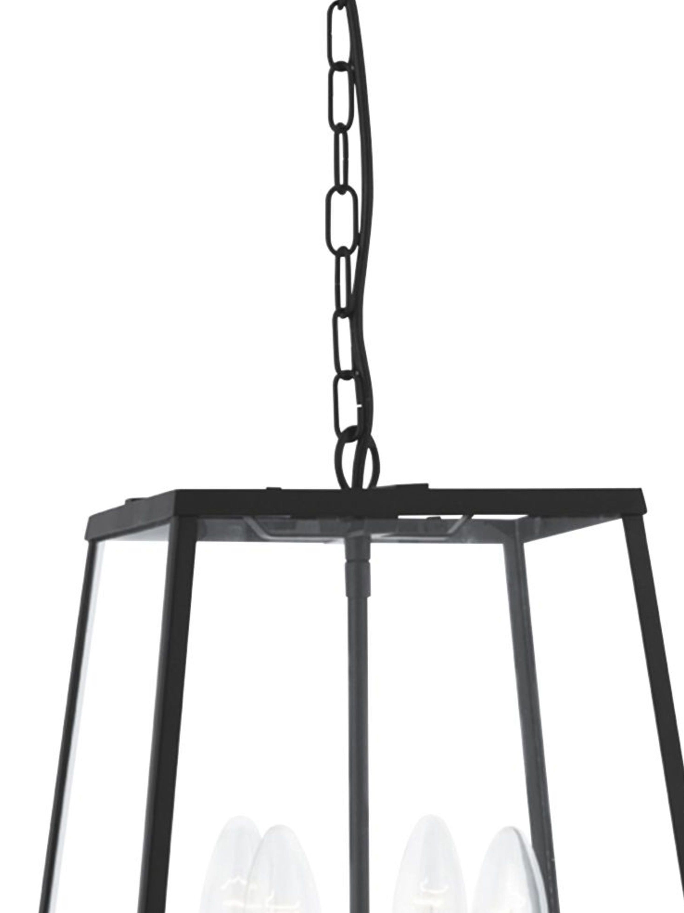 Searchlight Lake - 4 Light Black Pendant