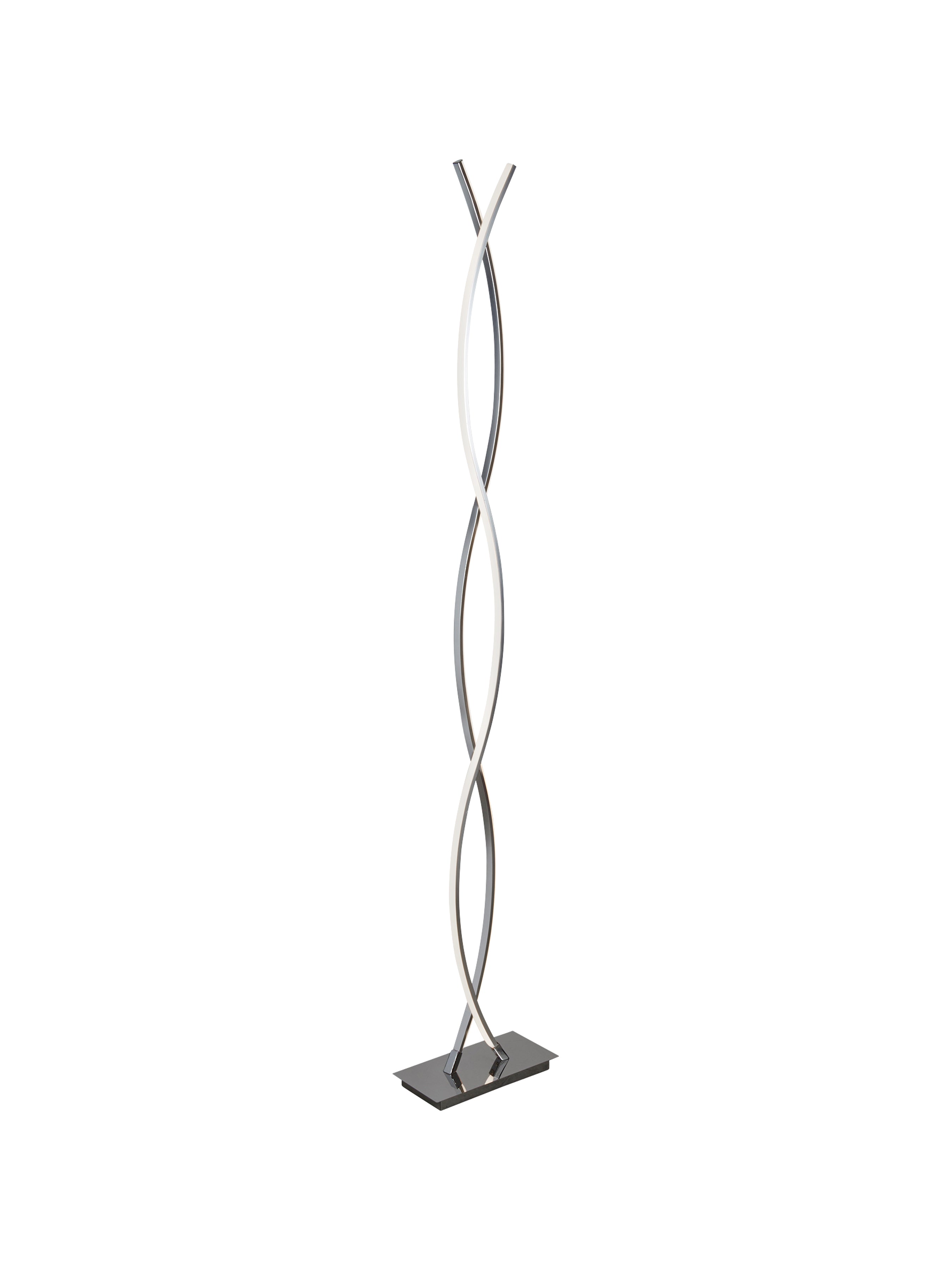 Searchlight Peveril - LED Wave Floor Lamp, Chrome
