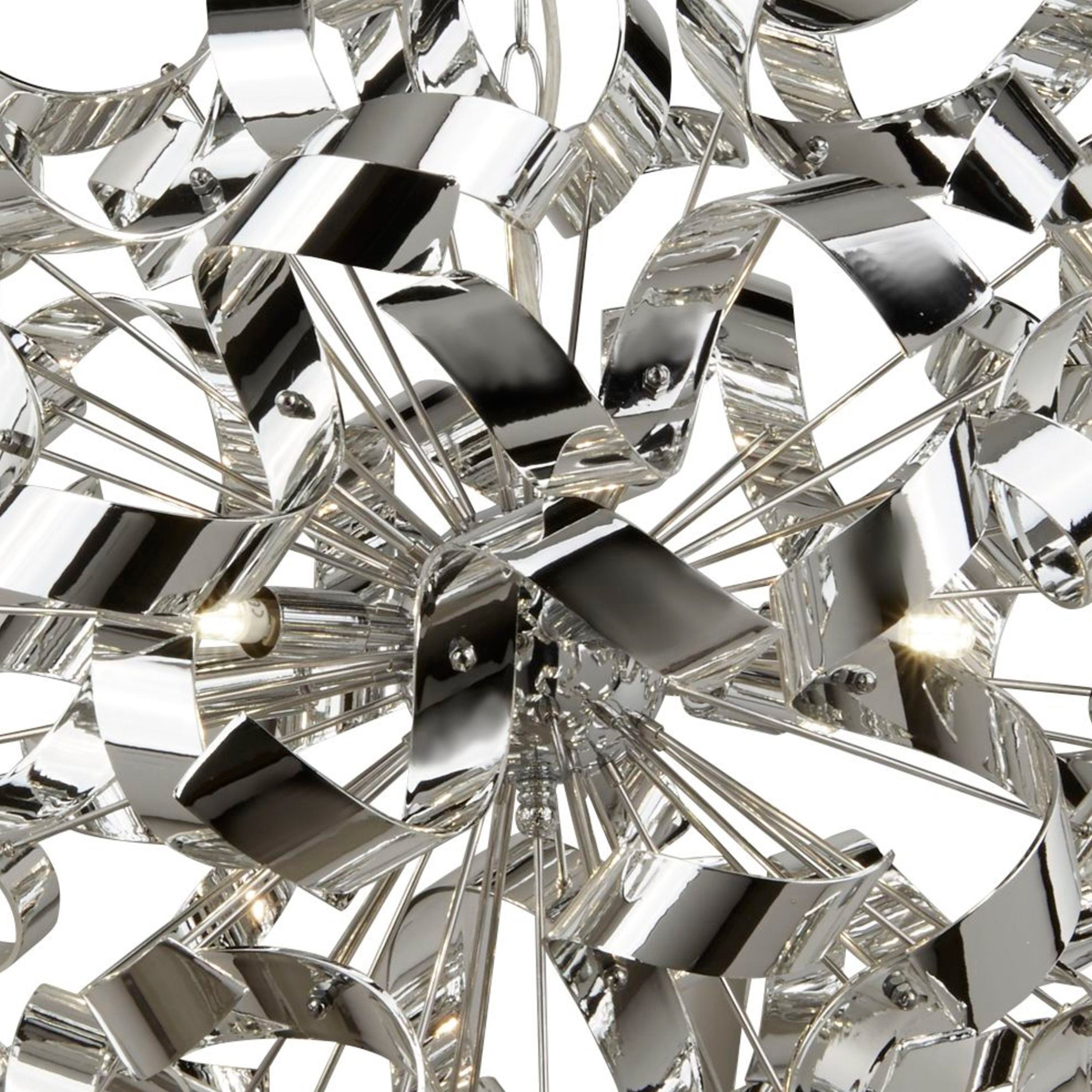 Searchlight Chancel 6 Light Pendant, Metal, Chrome