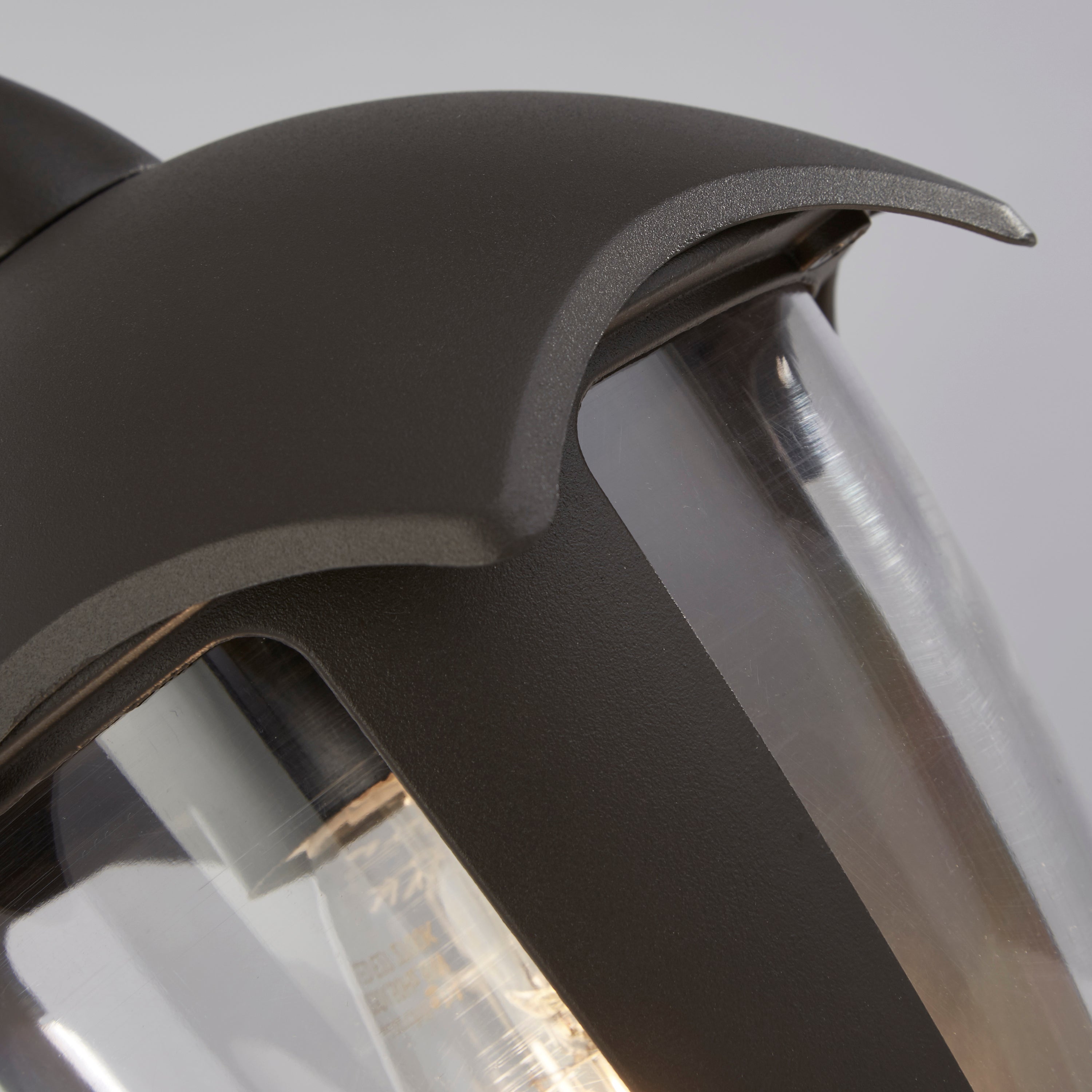 Searchlight Bembridge Outdoor Wall Light - Grey & Clear Polycarbonate