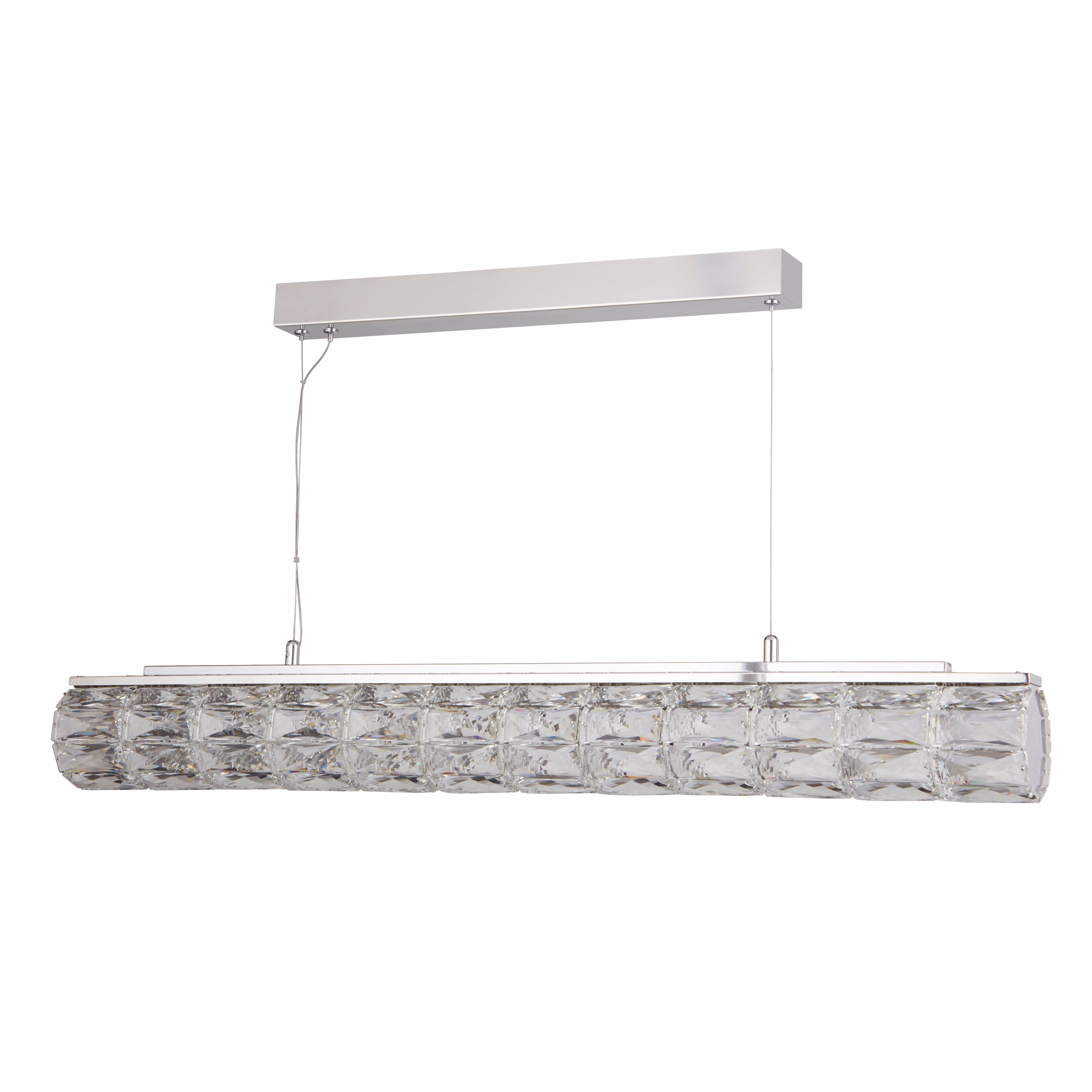 Searchlight Radnor LED Pendant - Chrome & Clear Crystal Trim