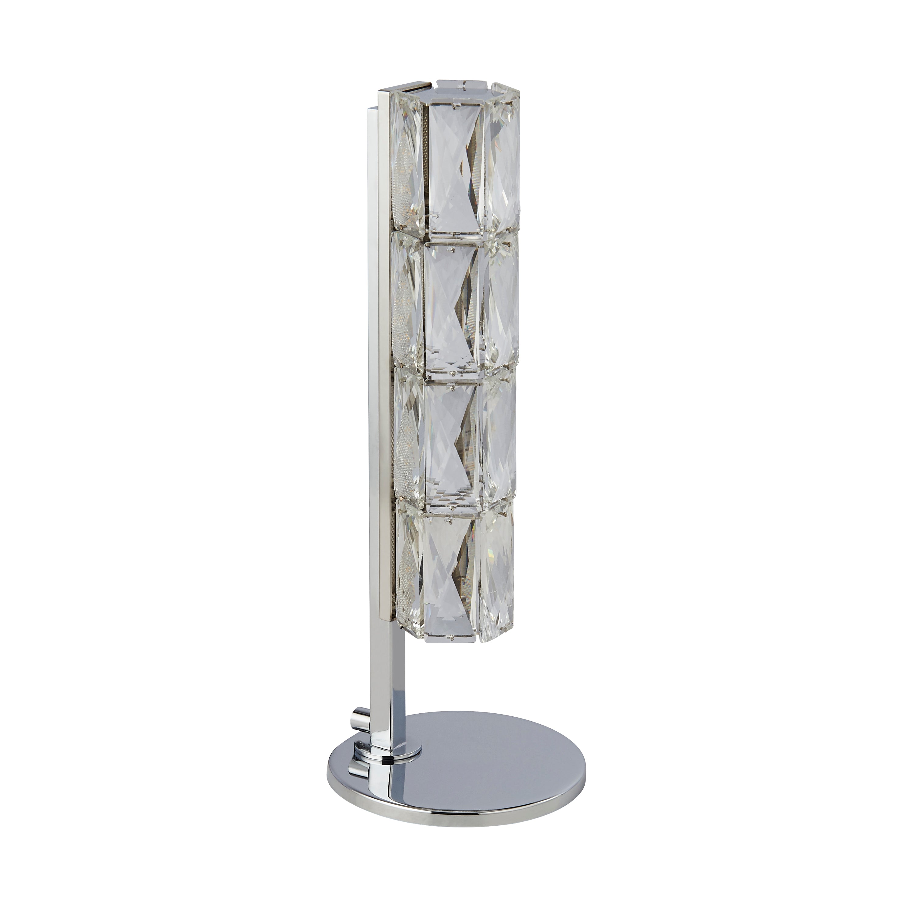 Searchlight Radnor LED Table Lamp - Chrome & Clear Crystal Trim