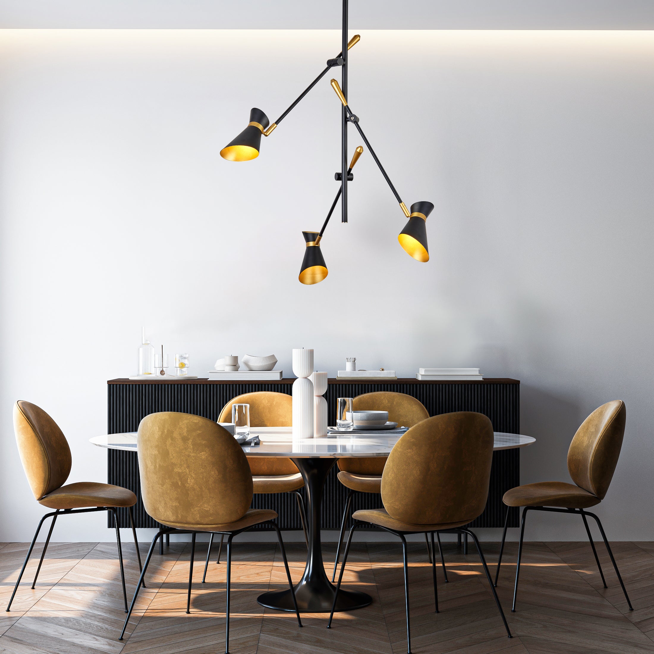 Searchlight Dansie Spotlight 3 Light LED Ceiling Light - Matt Black