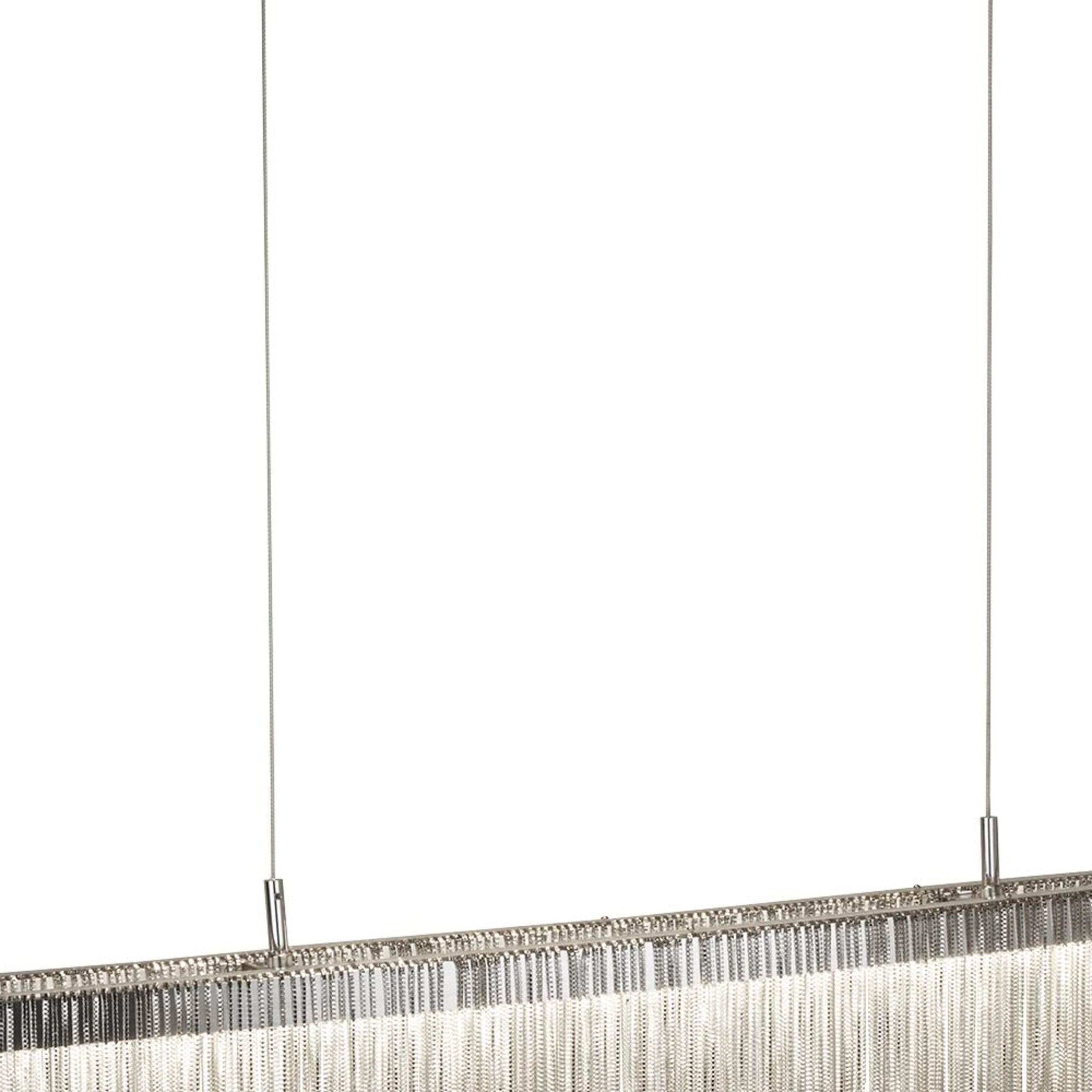 Searchlight Mann LED Bar Pendant - Satin Silver & Link Waterfall Dressing