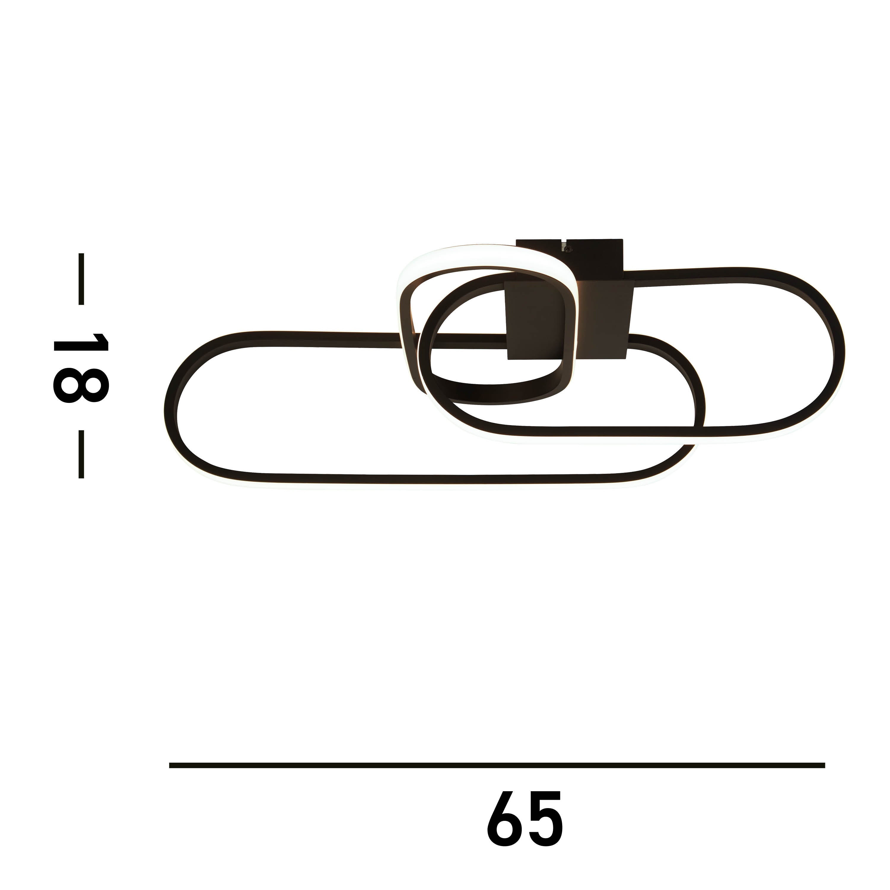 Searchlight Carmel LED Ceiling Light - Black Aluminium