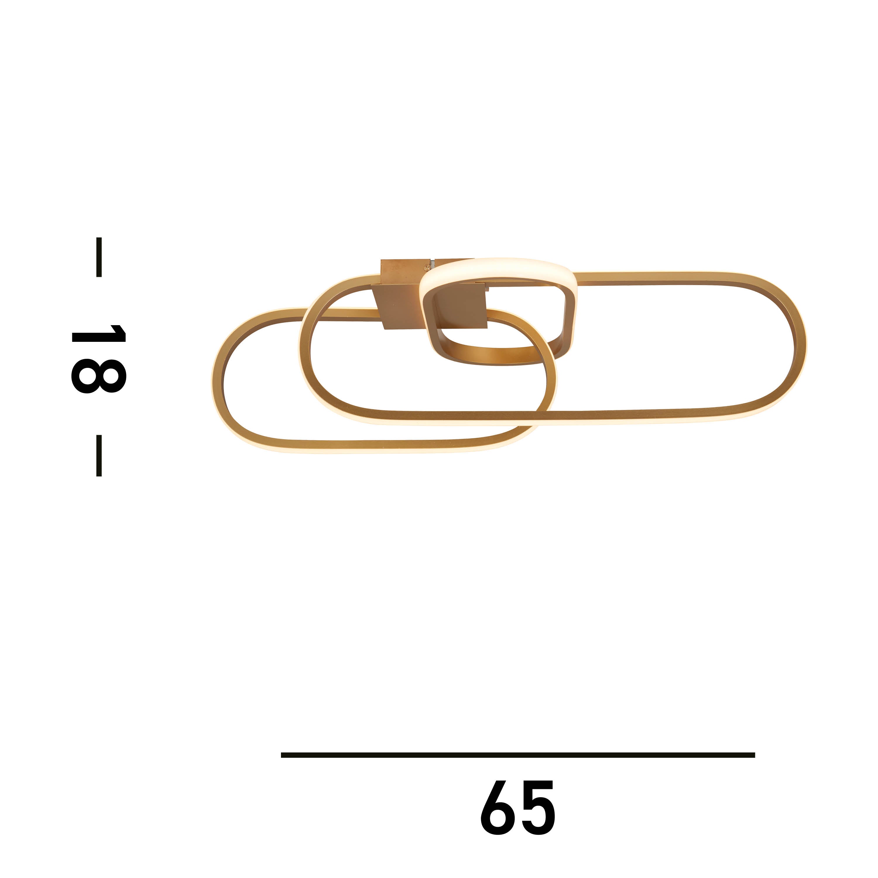 Searchlight Carmel LED Ceiling Light - Gold Aluminium