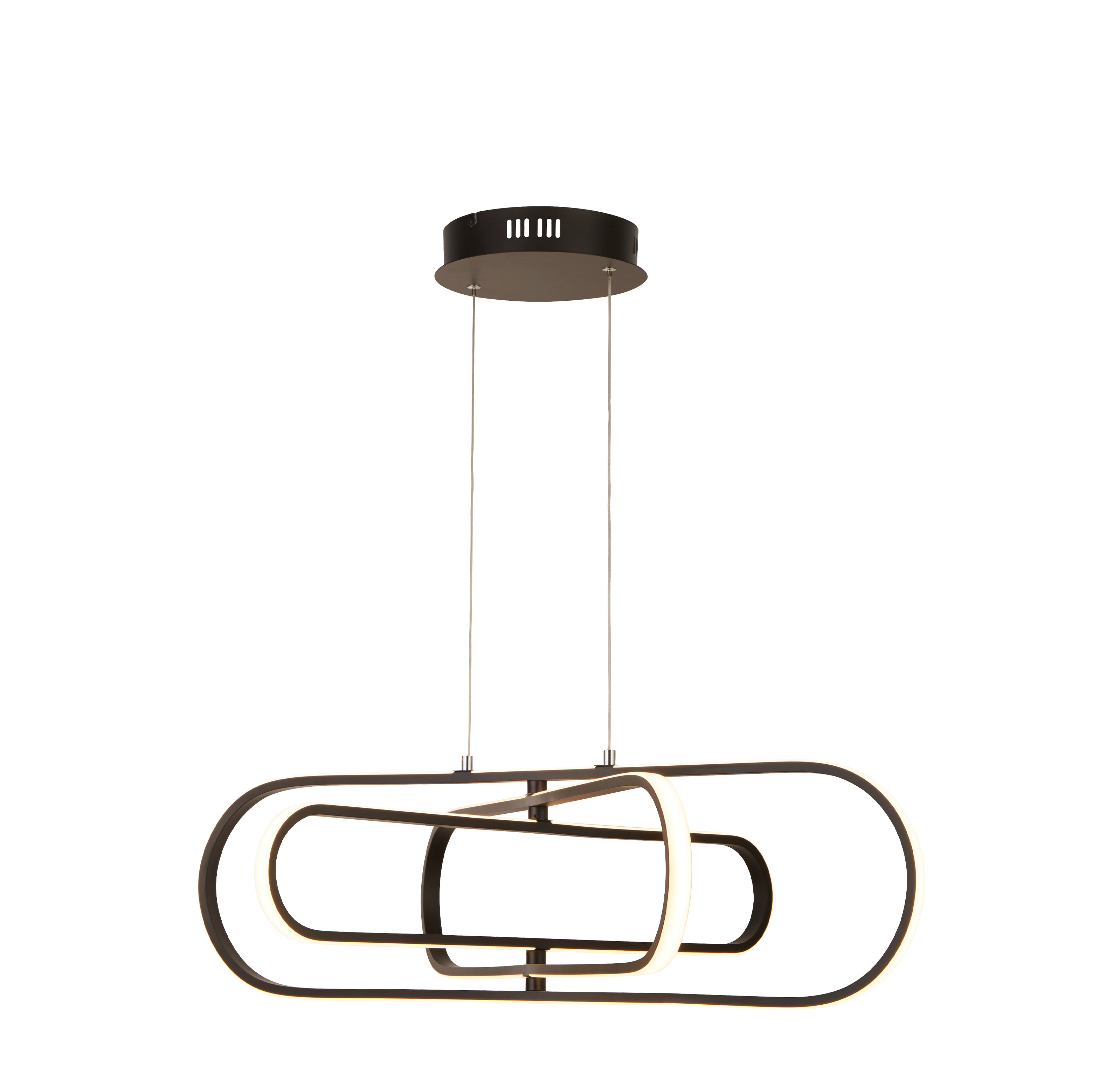 Searchlight Carmel LED Ceiling Pendant - Black Aluminium