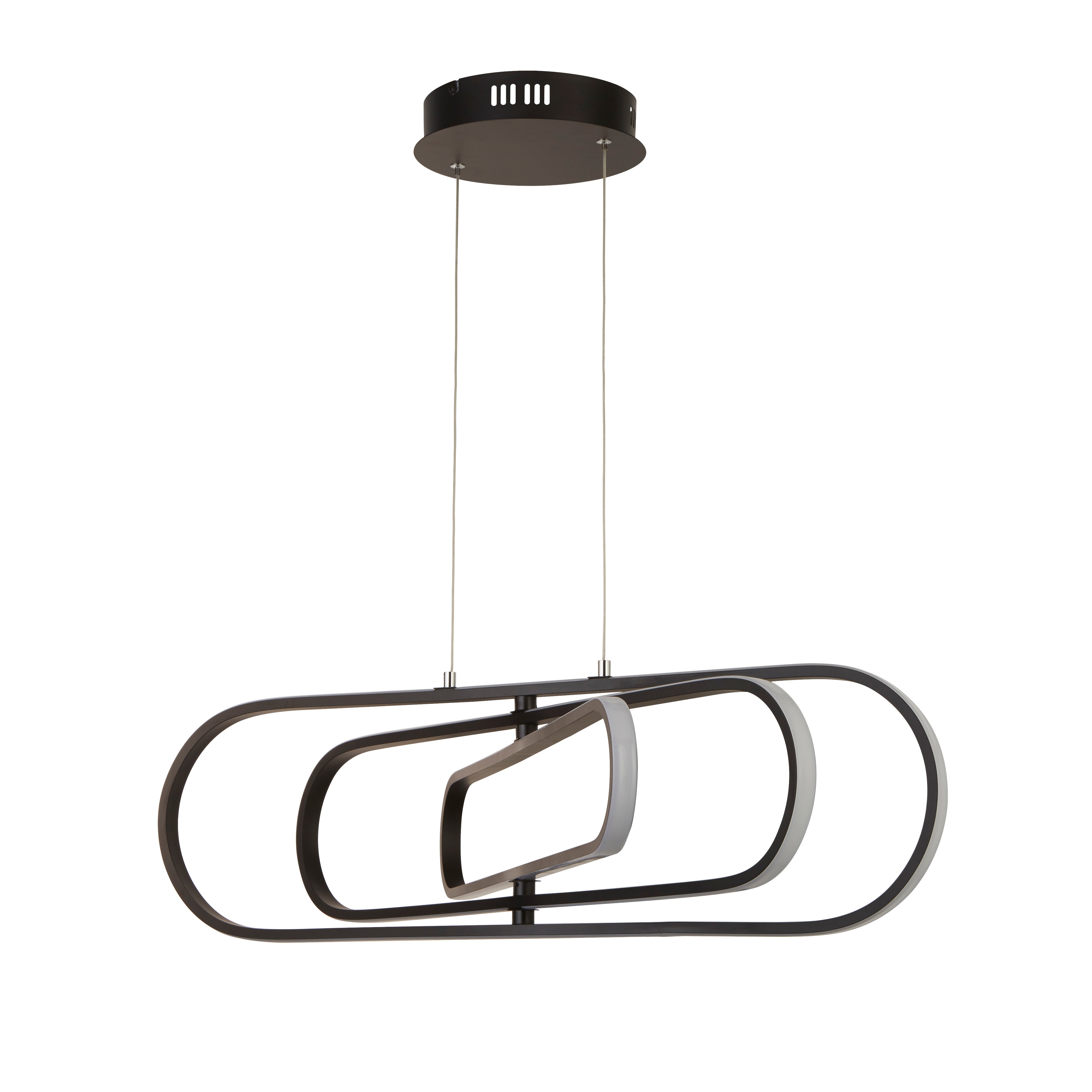 Searchlight Carmel LED Ceiling Pendant - Black Aluminium