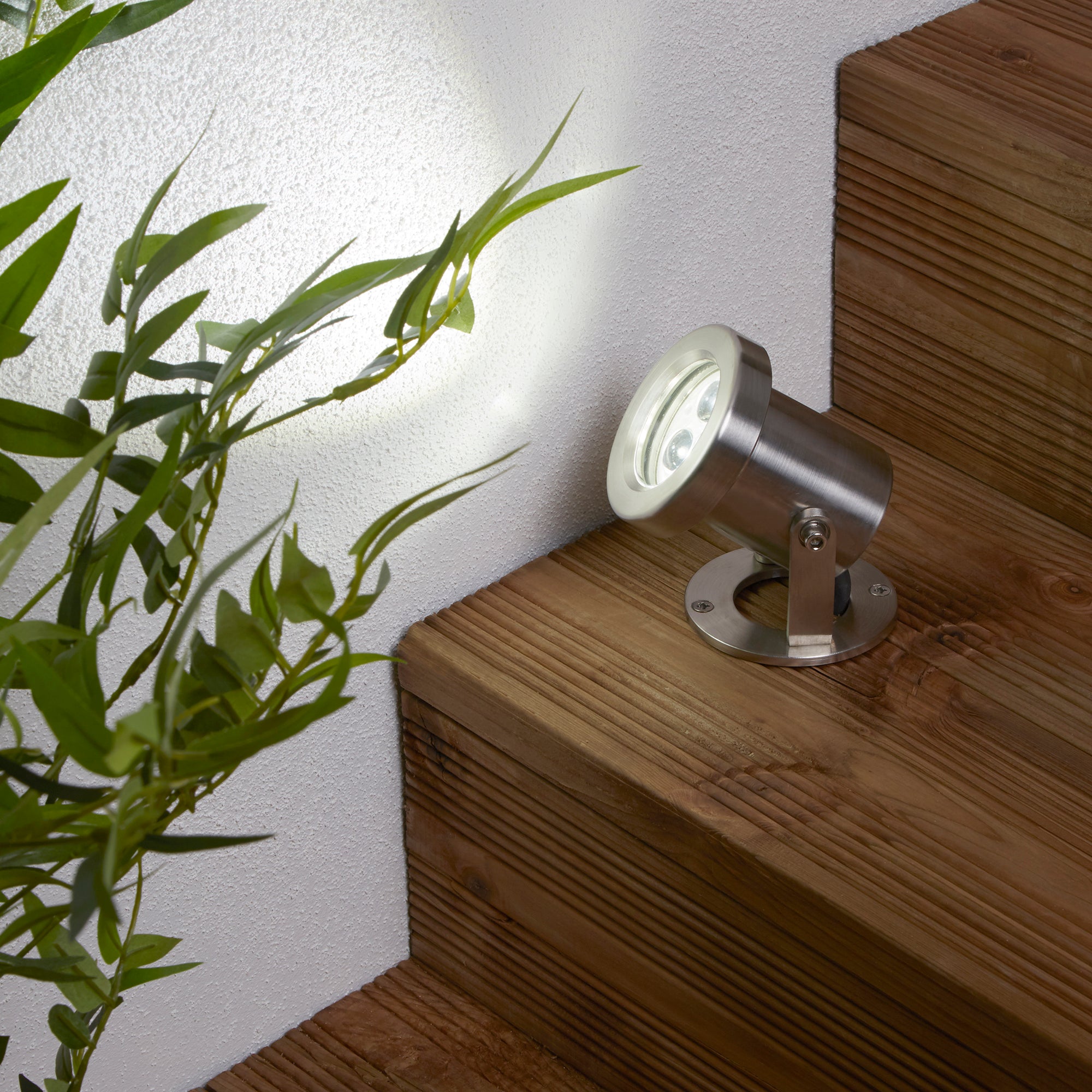 Searchlight Southbank LED Outdoor Spotlight - Stainless Steel - IP65