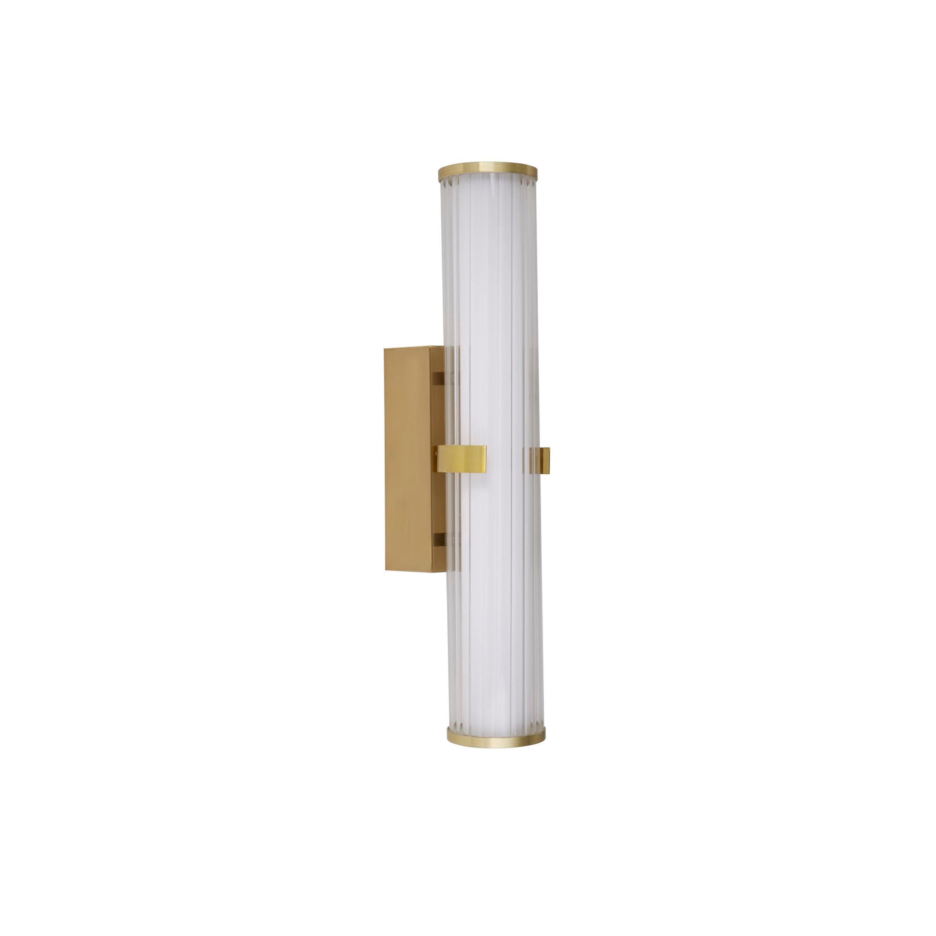Searchlight Carisbrooke LED Bathroom Wall Light - Gold & Opal Glass - IP44
