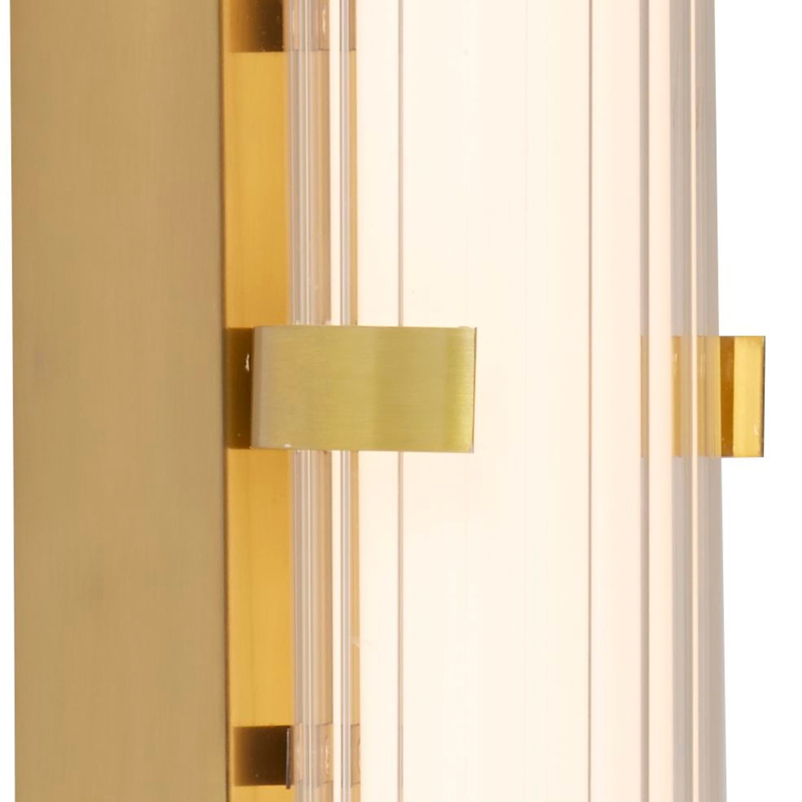 Searchlight Carisbrooke LED Bathroom Wall Light - Gold & Opal Glass - IP44