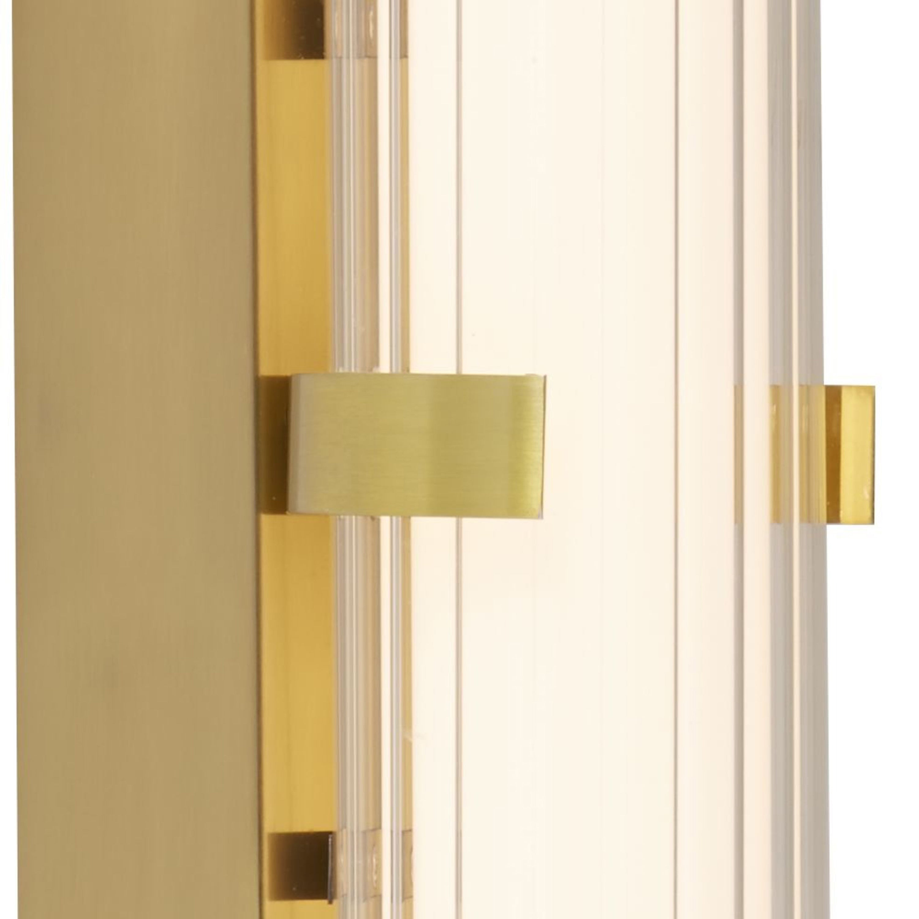 Searchlight Carisbrooke LED Bathroom Large Wall Light - Gold & Opal Glass - IP44