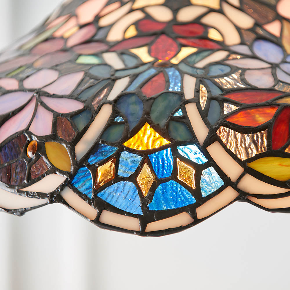 Interiors 1900 Sullivan Medium Pendant - Handcrafted Tiffany Style Glass