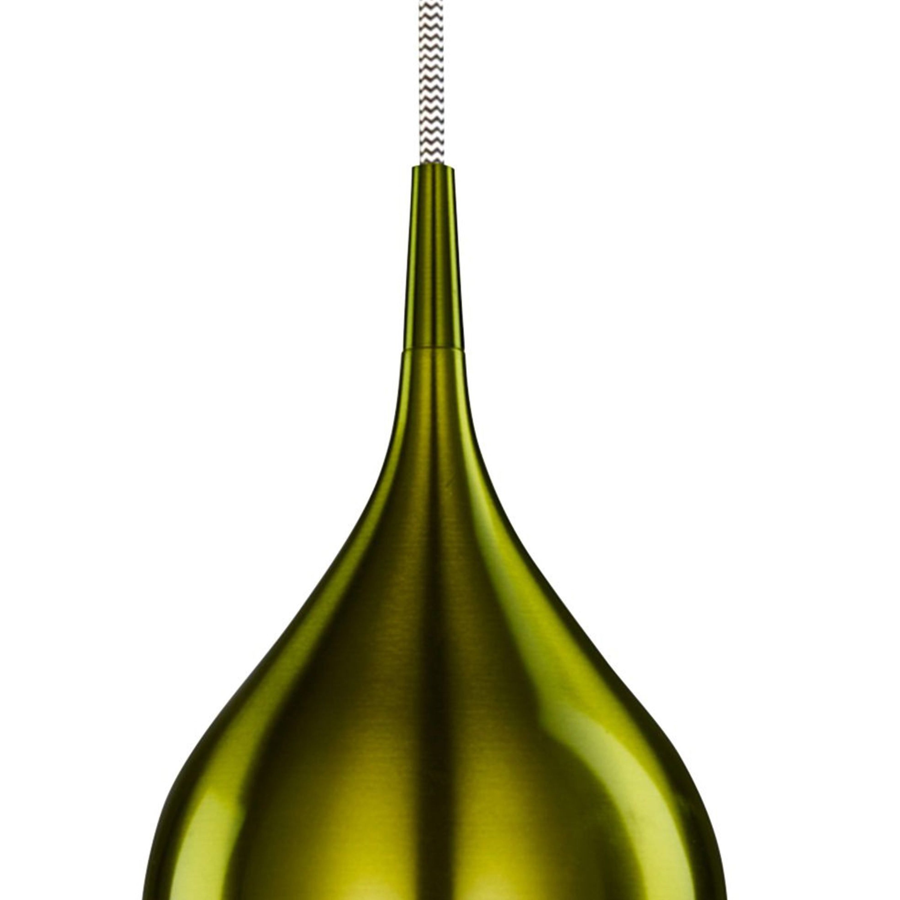 Searchlight Vulcan Single Green Pendant - Diameter 12cm