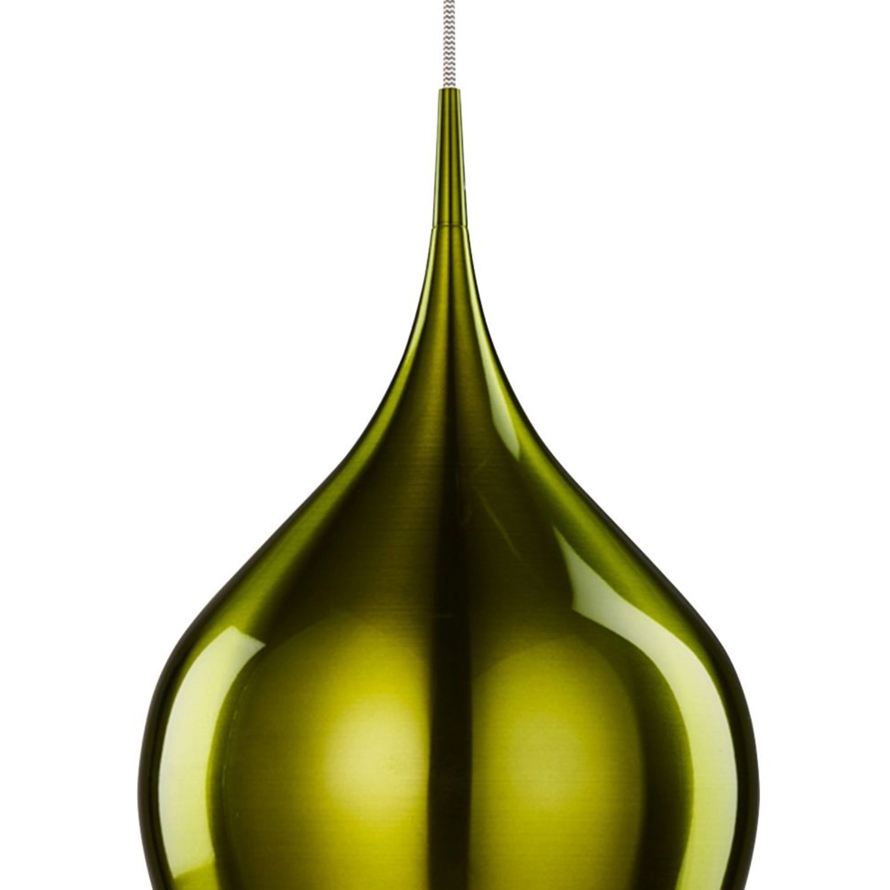 Searchlight Vulcan Single Green Pendant - Diameter 26cm