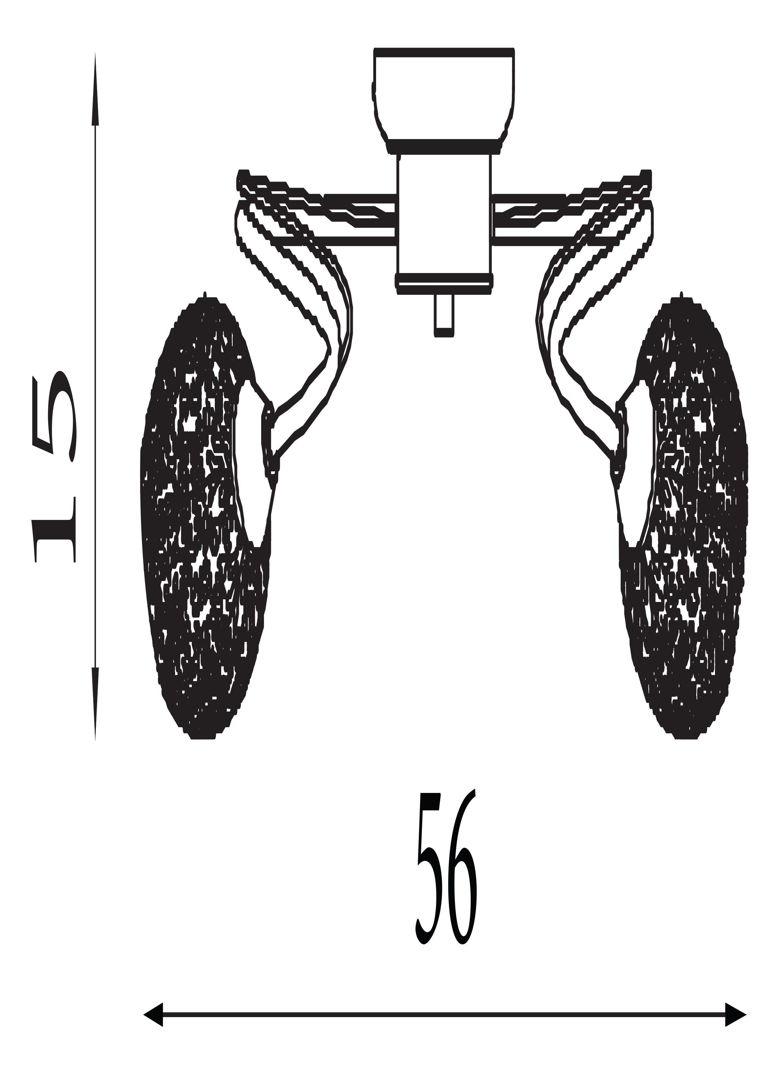 Searchlight Smithdown Chrome, 5 Light Ceiling Flush, Metal Fretwork Pattern Shades