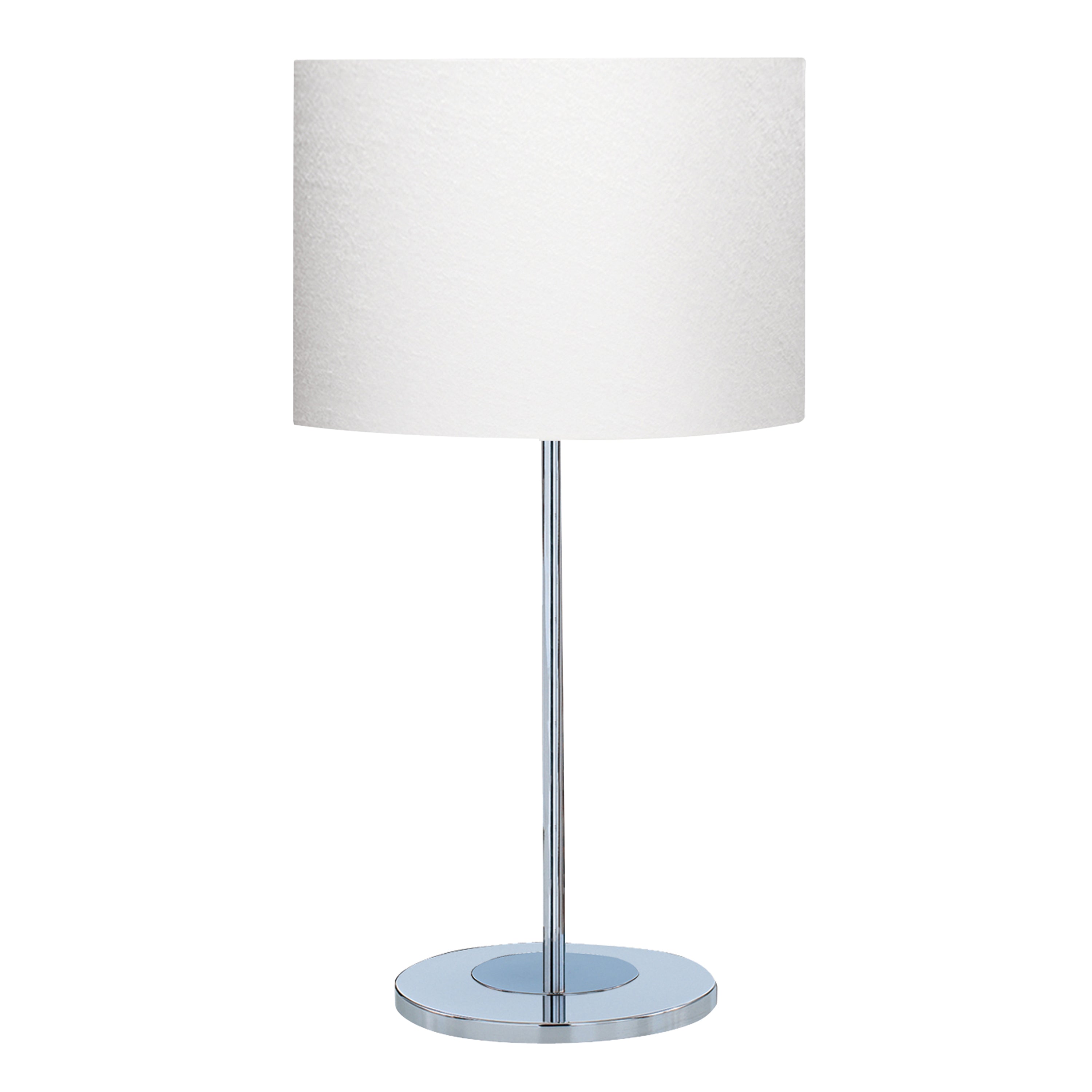Searchlight Calder Table Lamp - Chrome Base & Fabric Shade