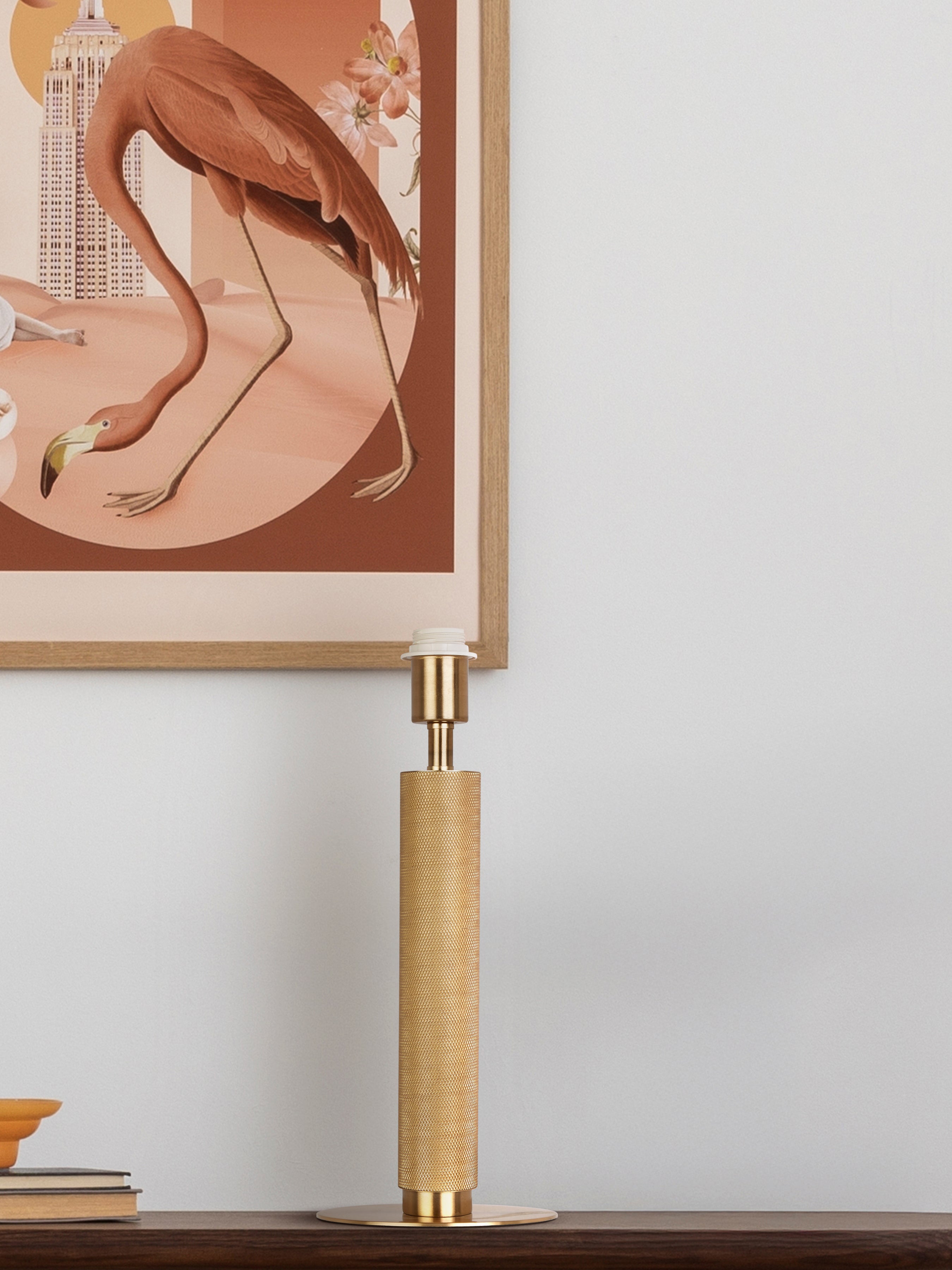 Searchlight Latimer Table Lamp Base - Knurled Gold - Base Only