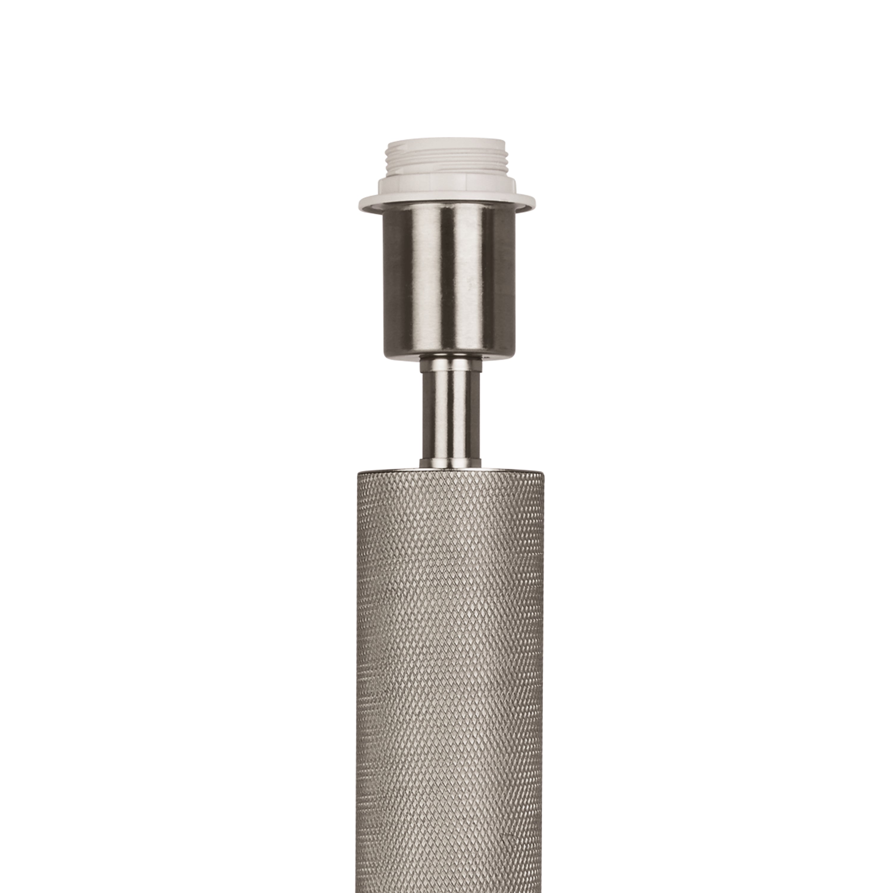 Searchlight Latimer Table Lamp Base - Knurled Silver - Base Only