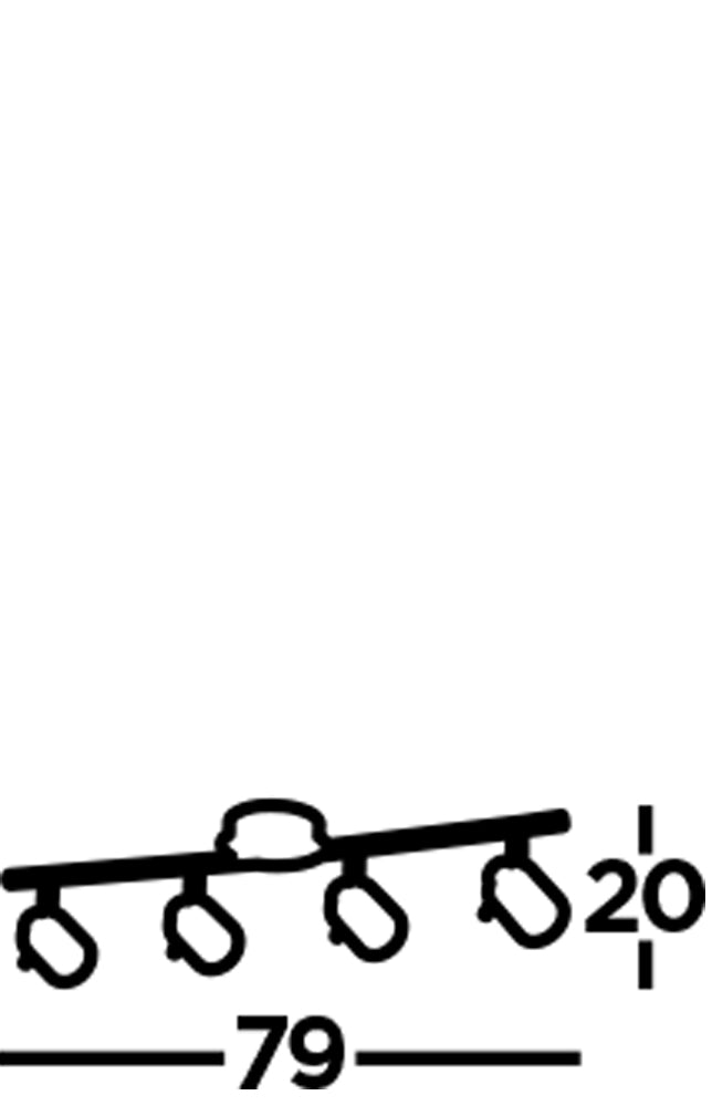 Searchlight Saker 4 Light IP44 Bathroom Spot Split - Bar, Satin Silver