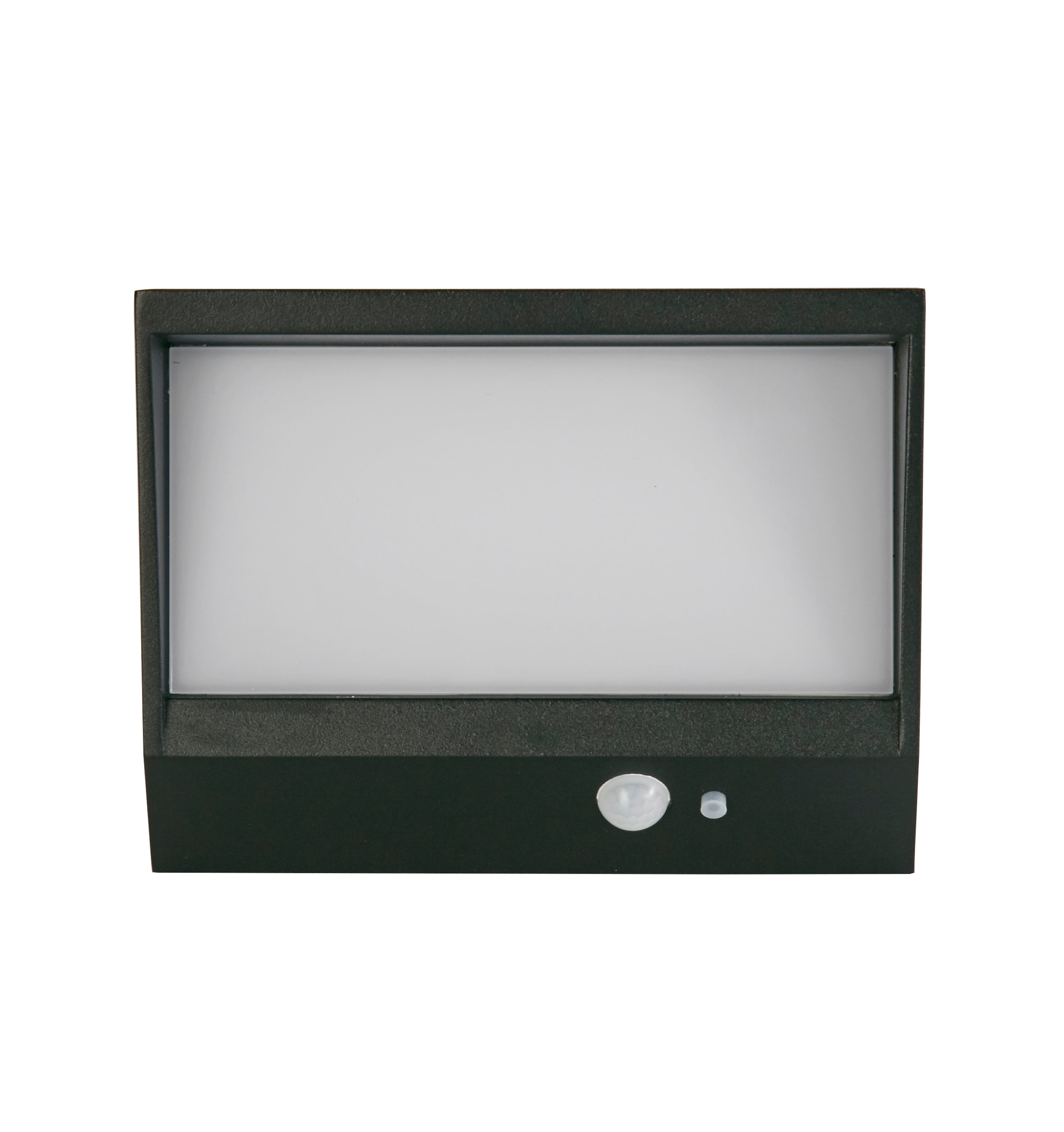 Searchlight Aberdeen Solar Outdoor Wall Light with PIR - Black & White Polycarbonate