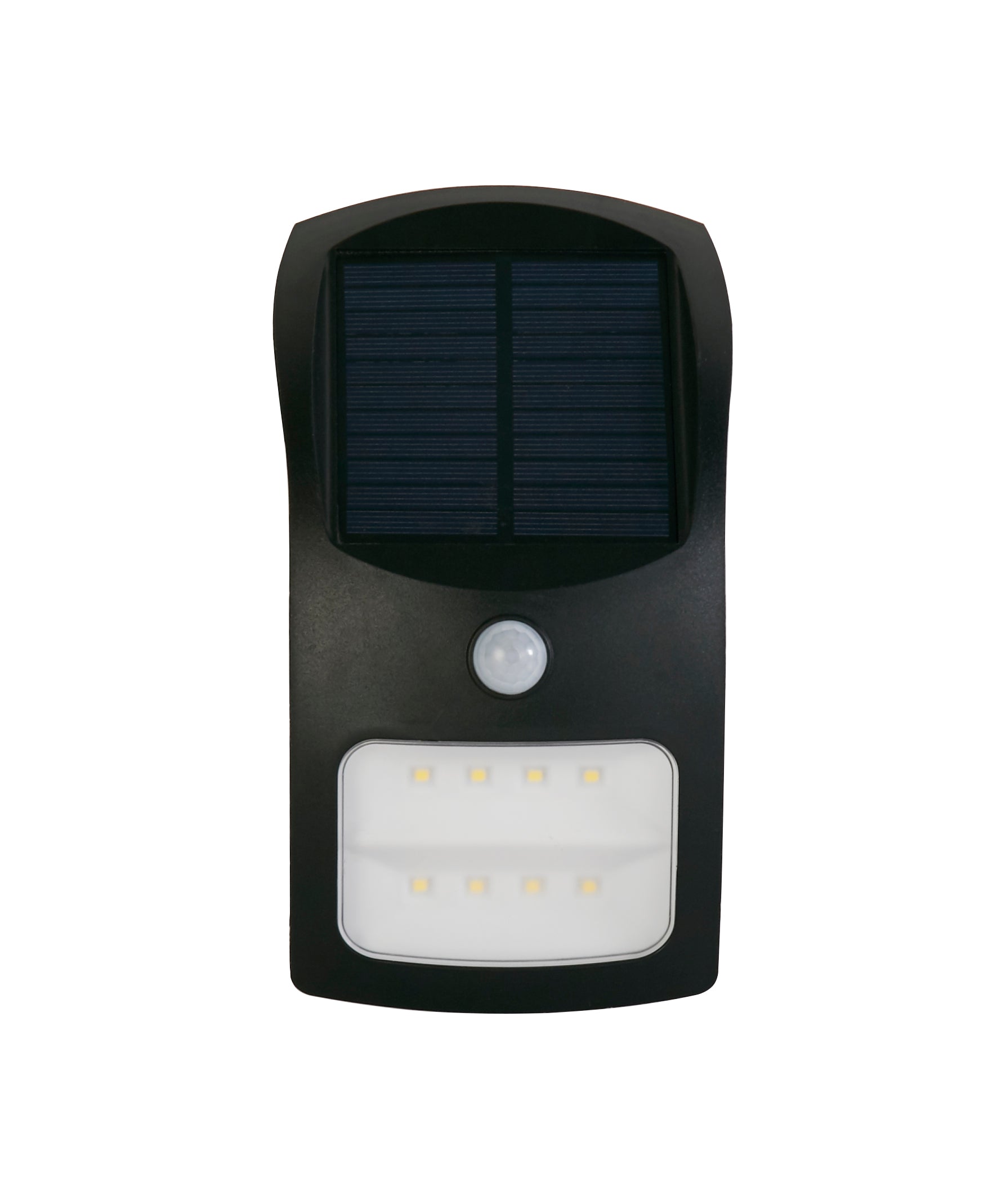Searchlight Bankfield Solar Outdoor Wall Light with PIR - Black & White Polycarbonate