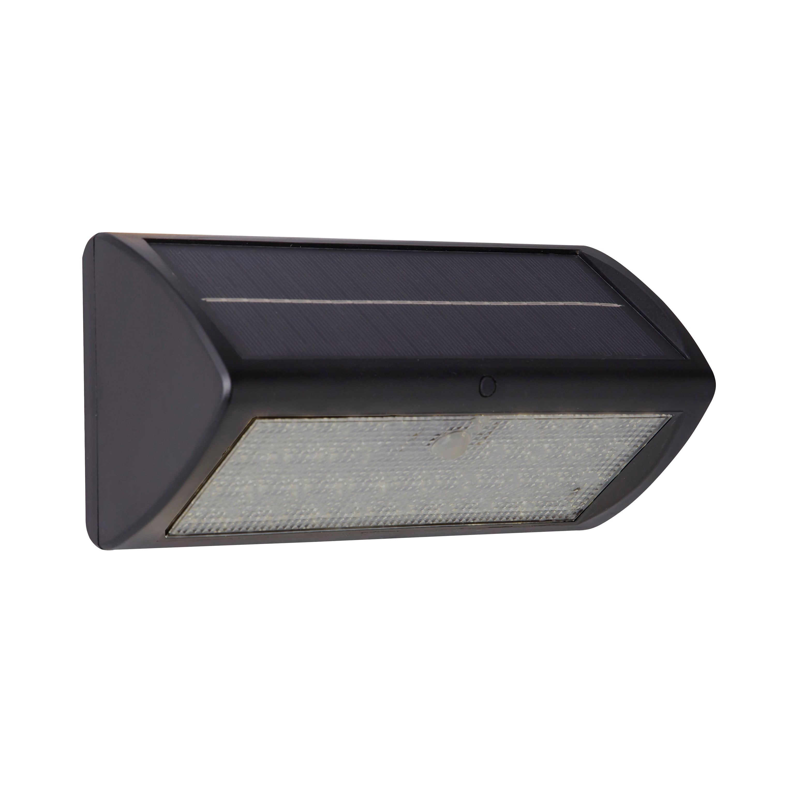 Searchlight Cairo Solar Outdoor Wall Light with PIR - Black & White Polycarbonate