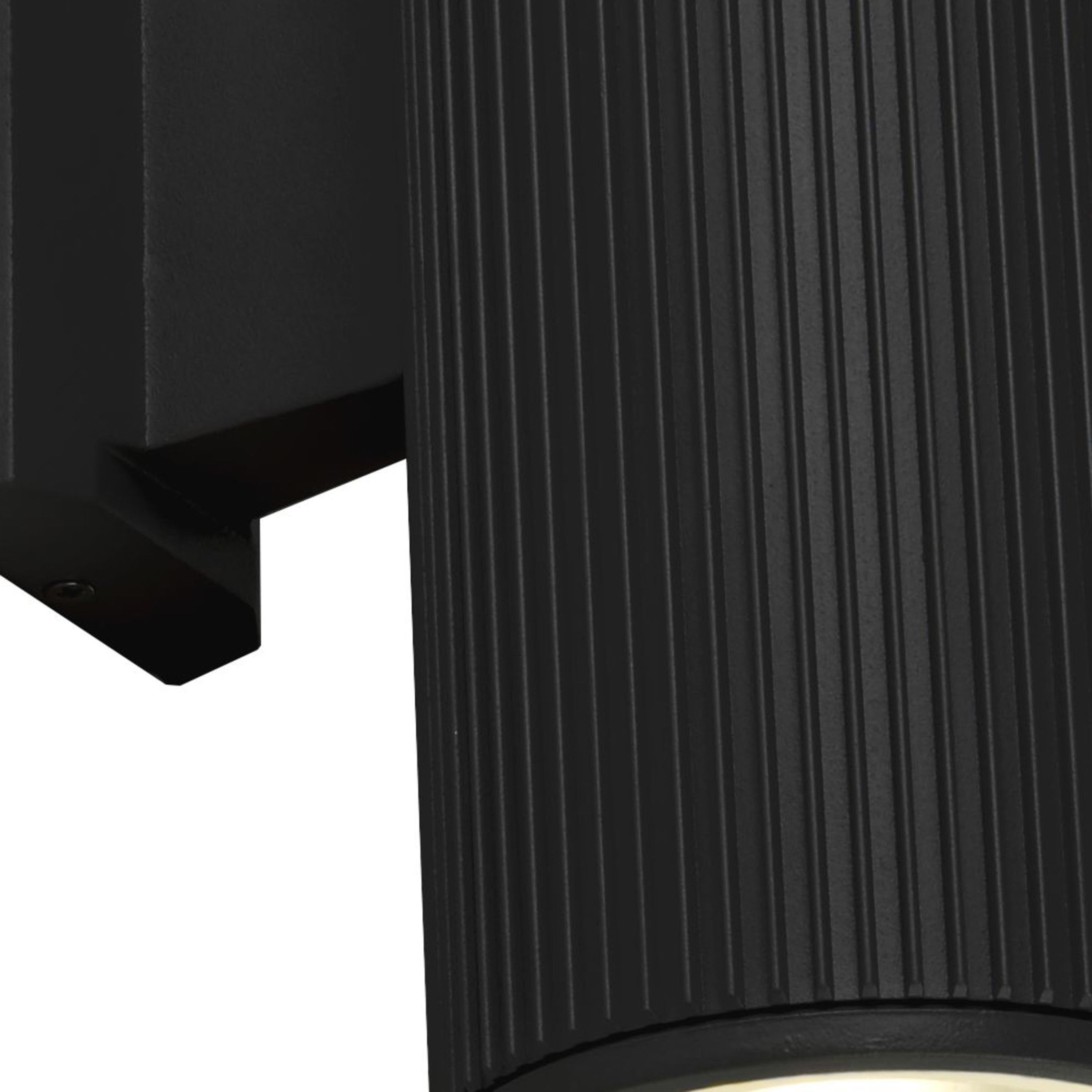 Searchlight Hallman Outdoor Wall Light - Black with Clear Glass Diffuser