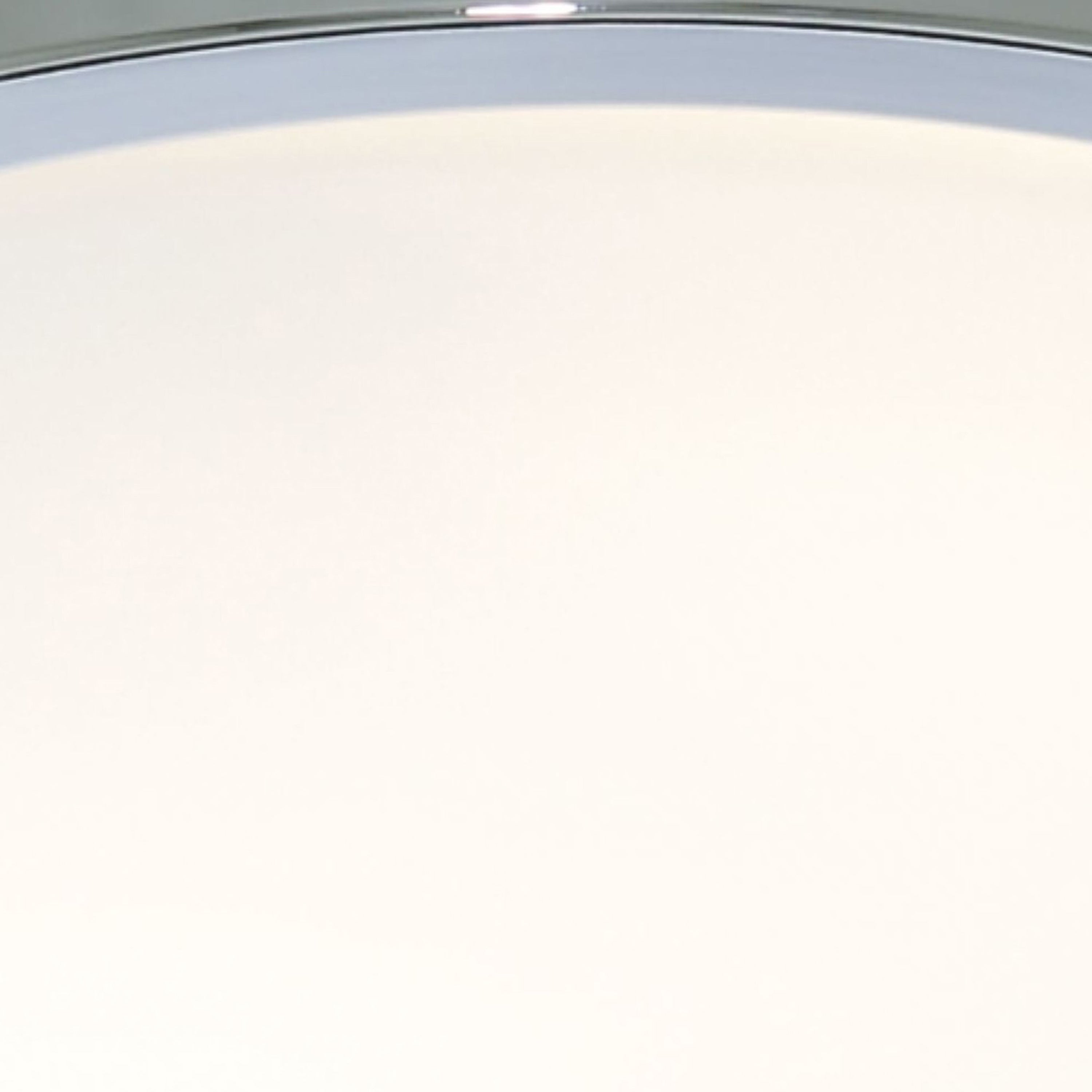 Searchlight Cannock 23cm 2 Light Flush - Chrome & White Glass