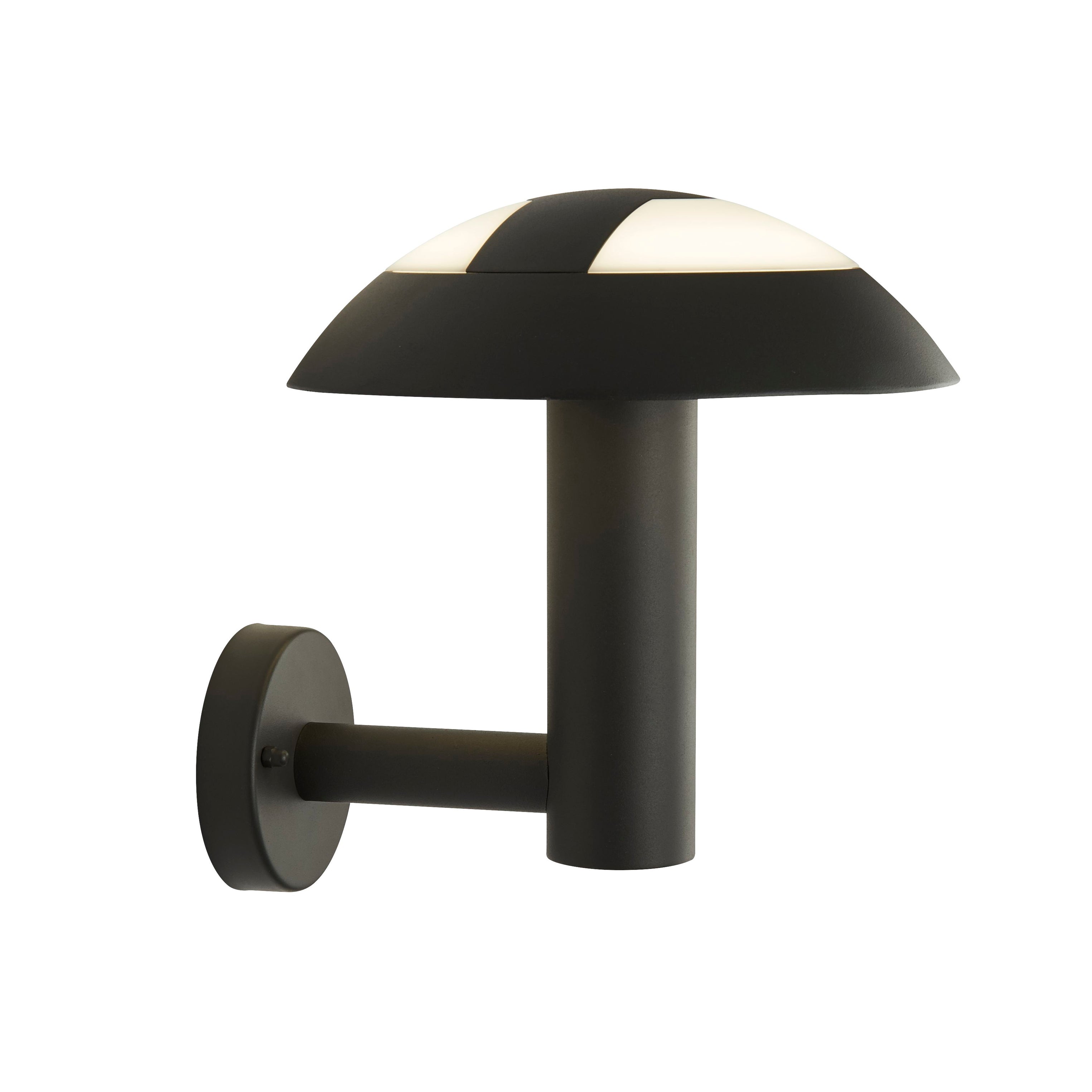 Searchlight Milford LED Outdoor Light - Dark Grey & Opal Diffuser - IP44
