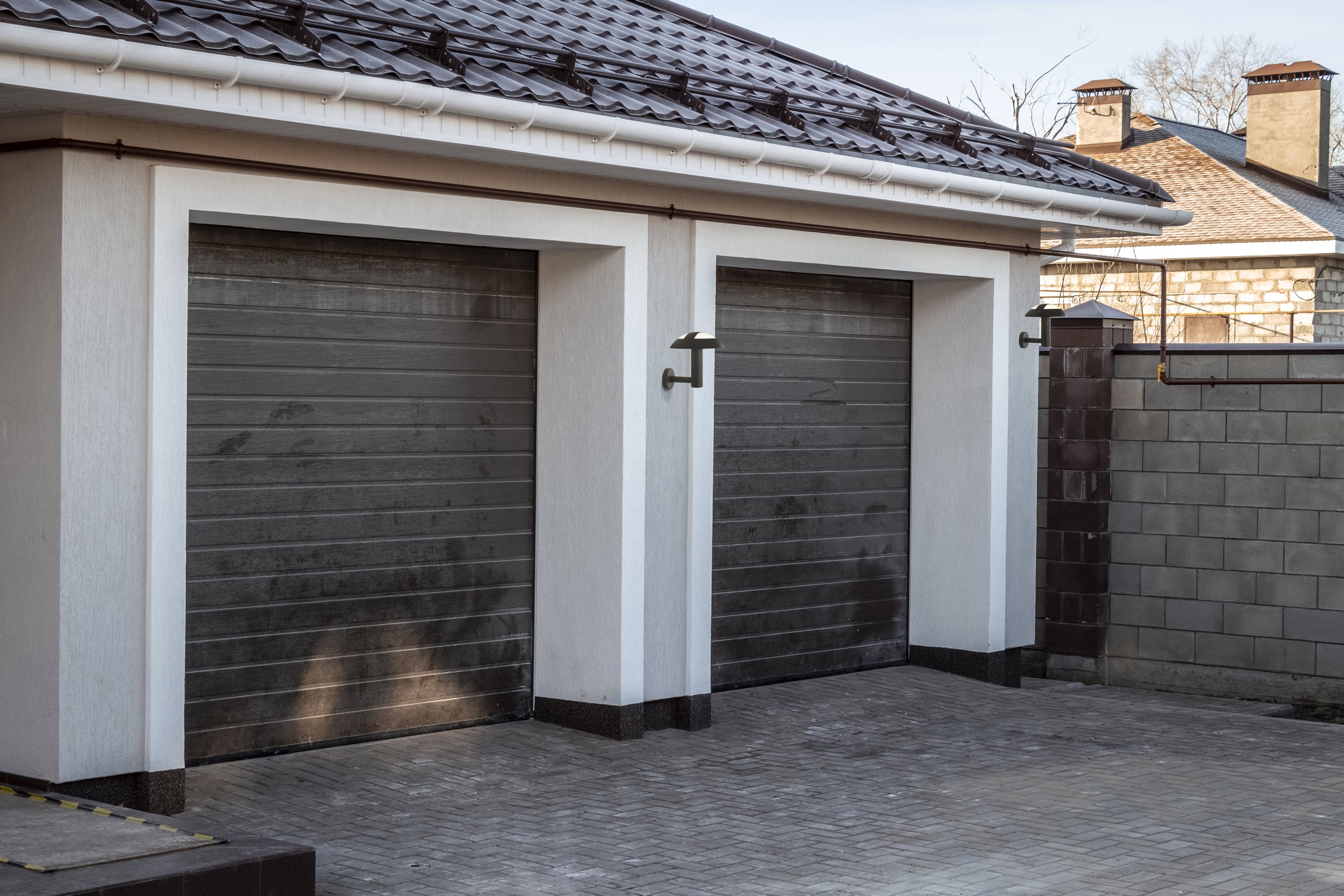 Searchlight Milford LED Outdoor Light - Dark Grey & Opal Diffuser - IP44