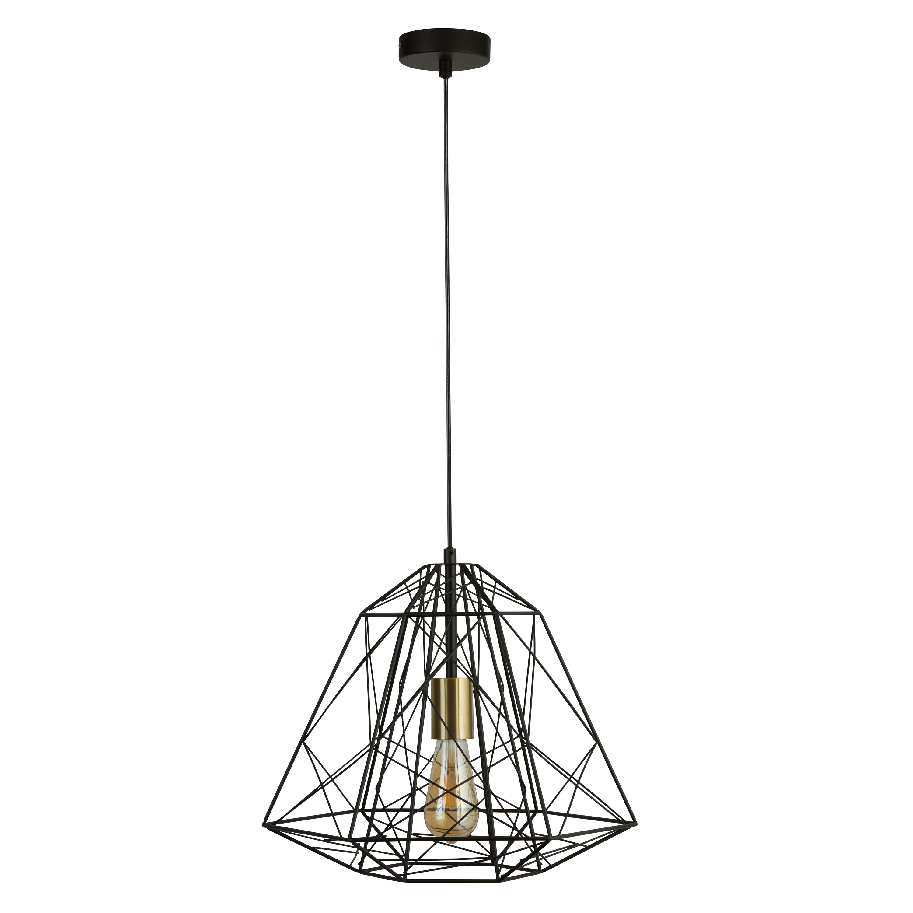 Searchlight Garrick Cage Pendant - Matt Black