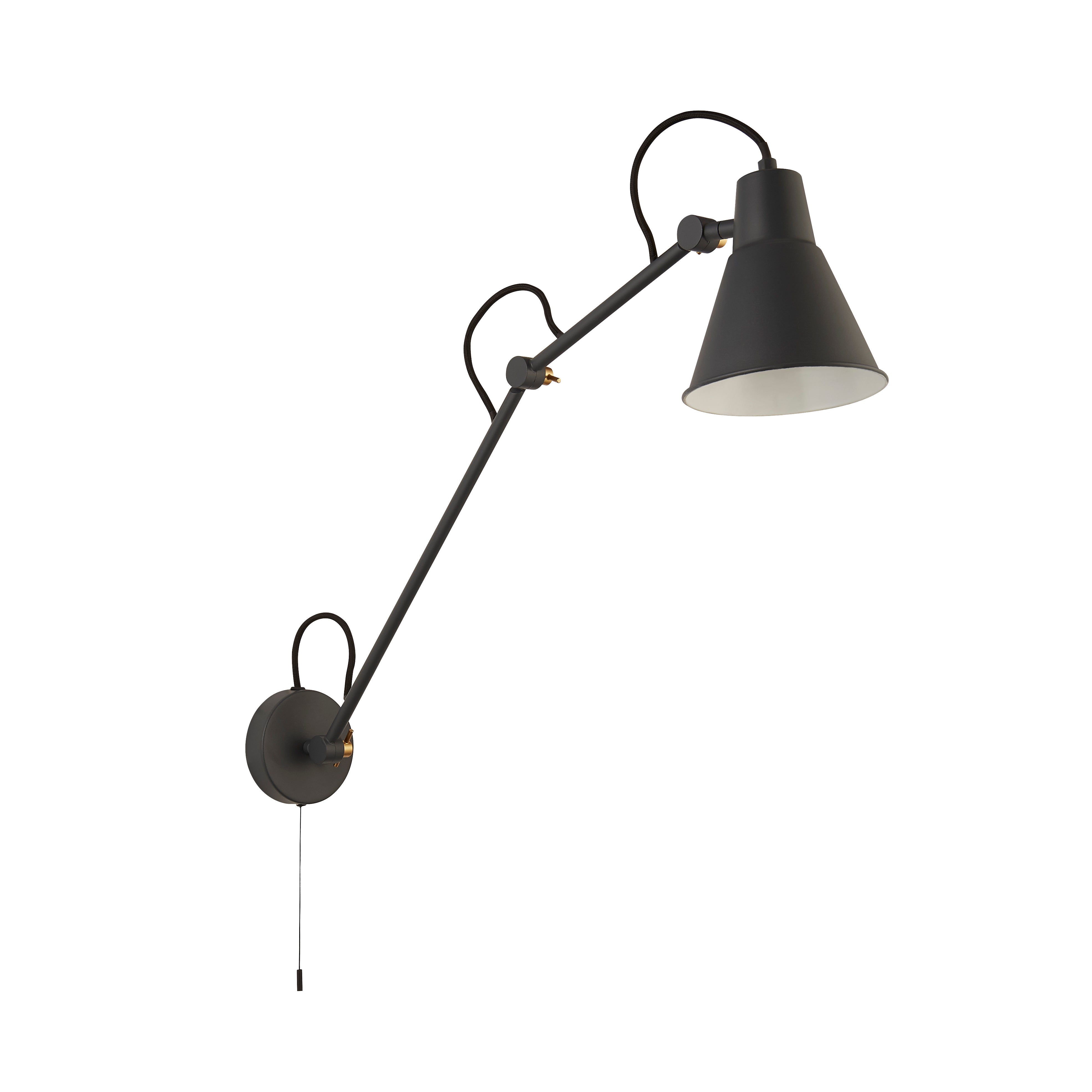 Searchlight Swing Arm Wall Light - Grey