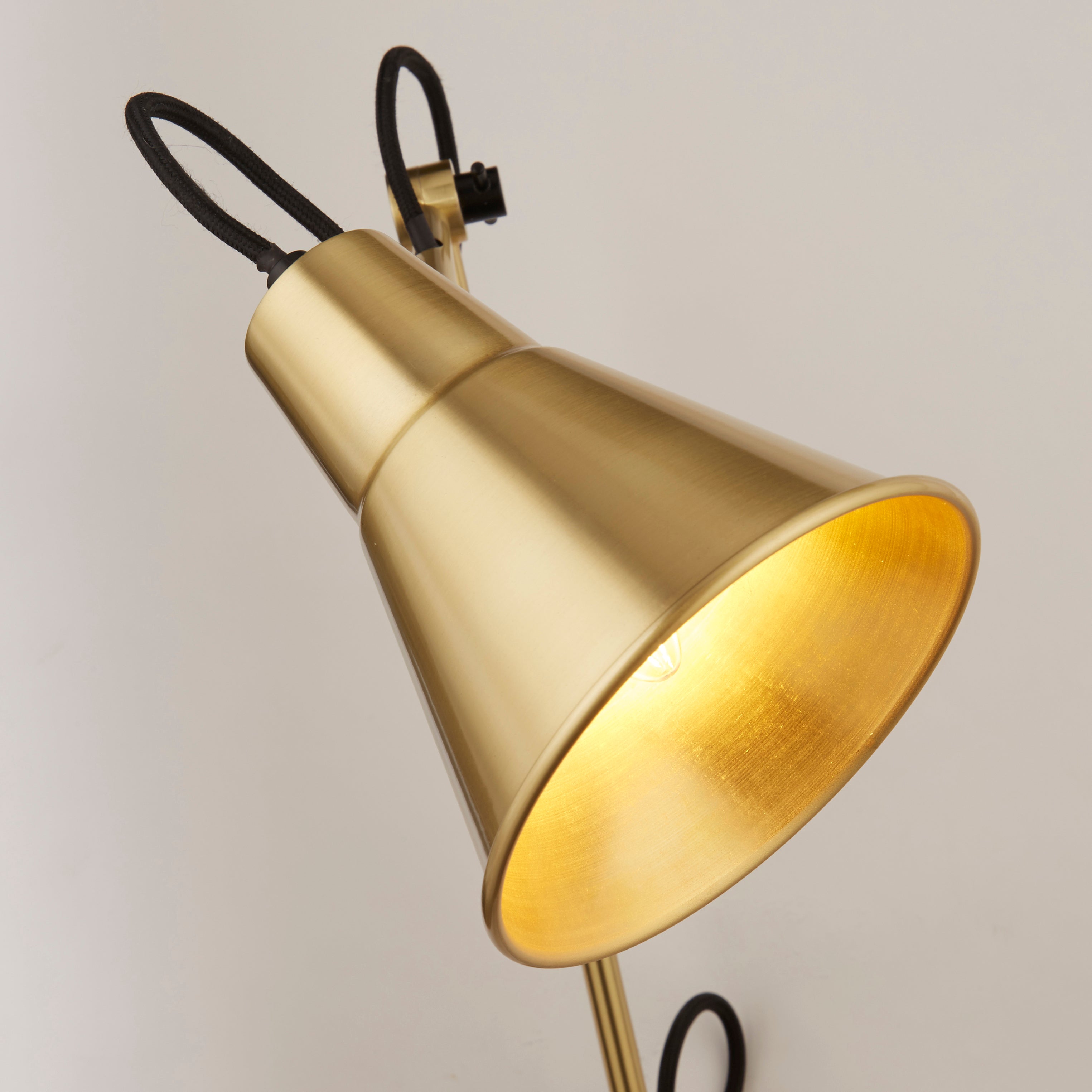 Searchlight Swing Arm Wall Light - Brass